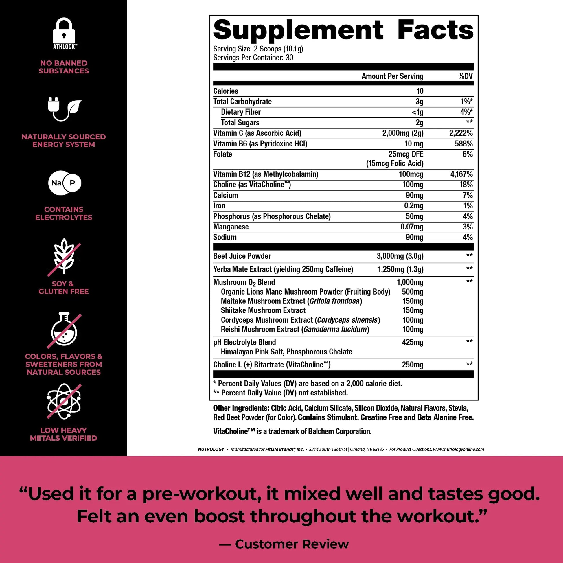 Nutrology Greens & Fruits Powder-Naturally Sourced Superfood, Chocolate (30 Servings) Beet Natural O2, Pre Workout Powder, Passion Fruit Flavor (30 Servings) Nutrology buy supplements canada