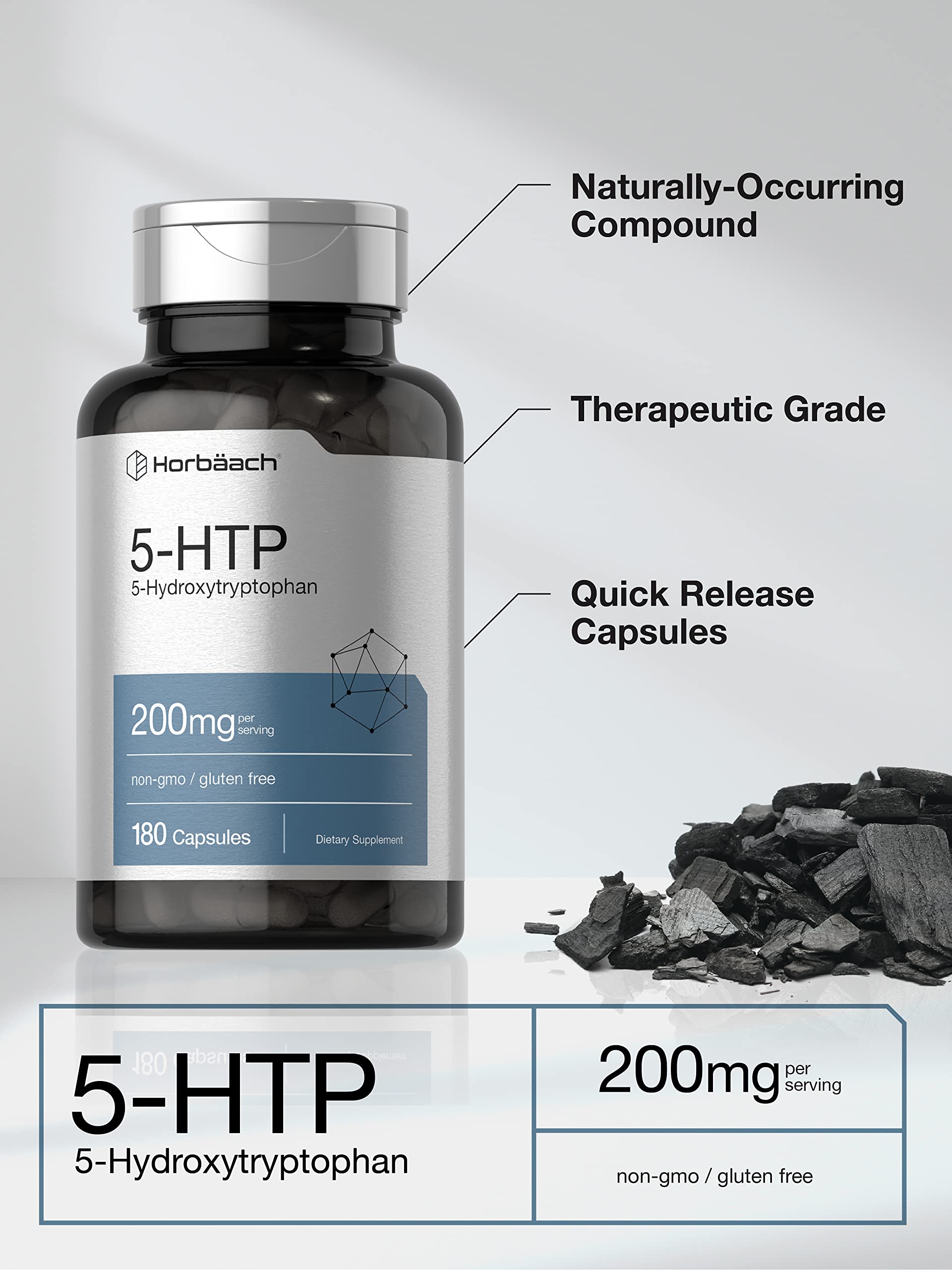 5HTP 200mg Capsules | 180 Capsules | Griffonia Simplicifolia | 5HTP Extra Strength Supple Horbäach buy supplements canada