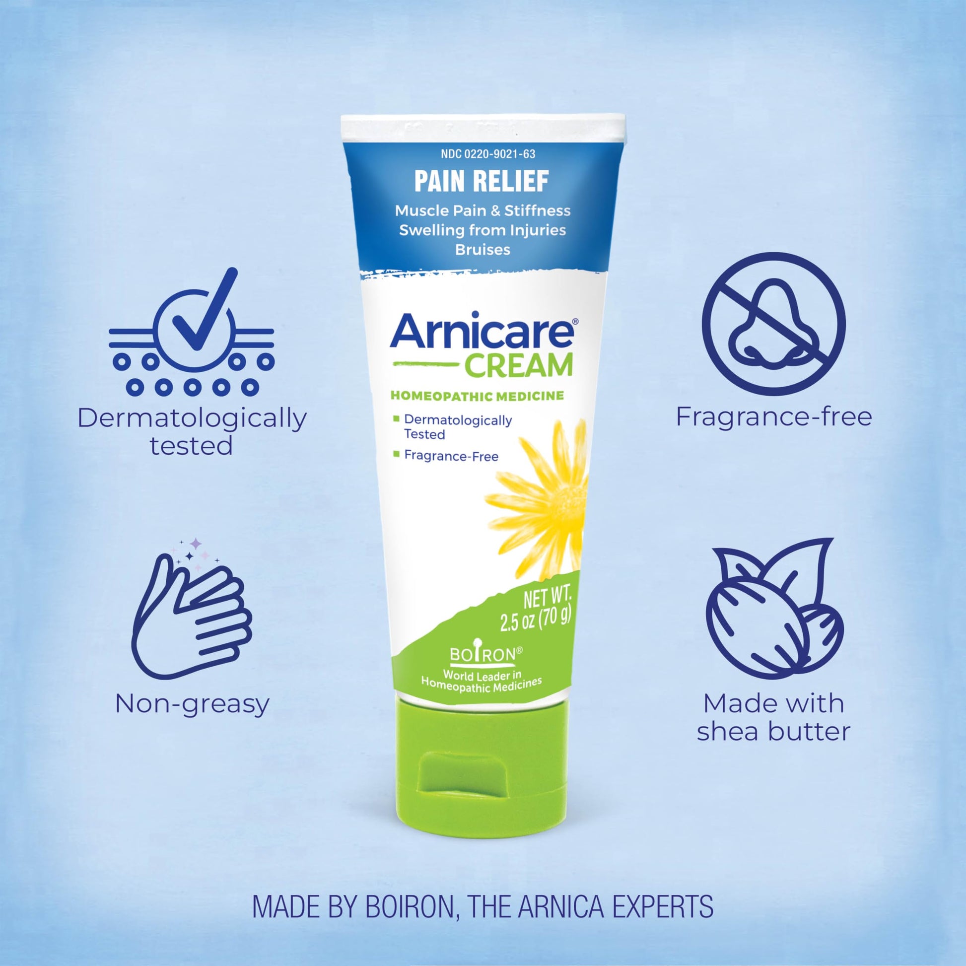 Boiron Arnicare Cream Natural Soothing Relief for Joint Pain, Muscle Pain, Swelling, Soreness, and Stiffness - Fast Absorbing and Fragrance-Free - 2.5 oz Boiron buy supplements canada