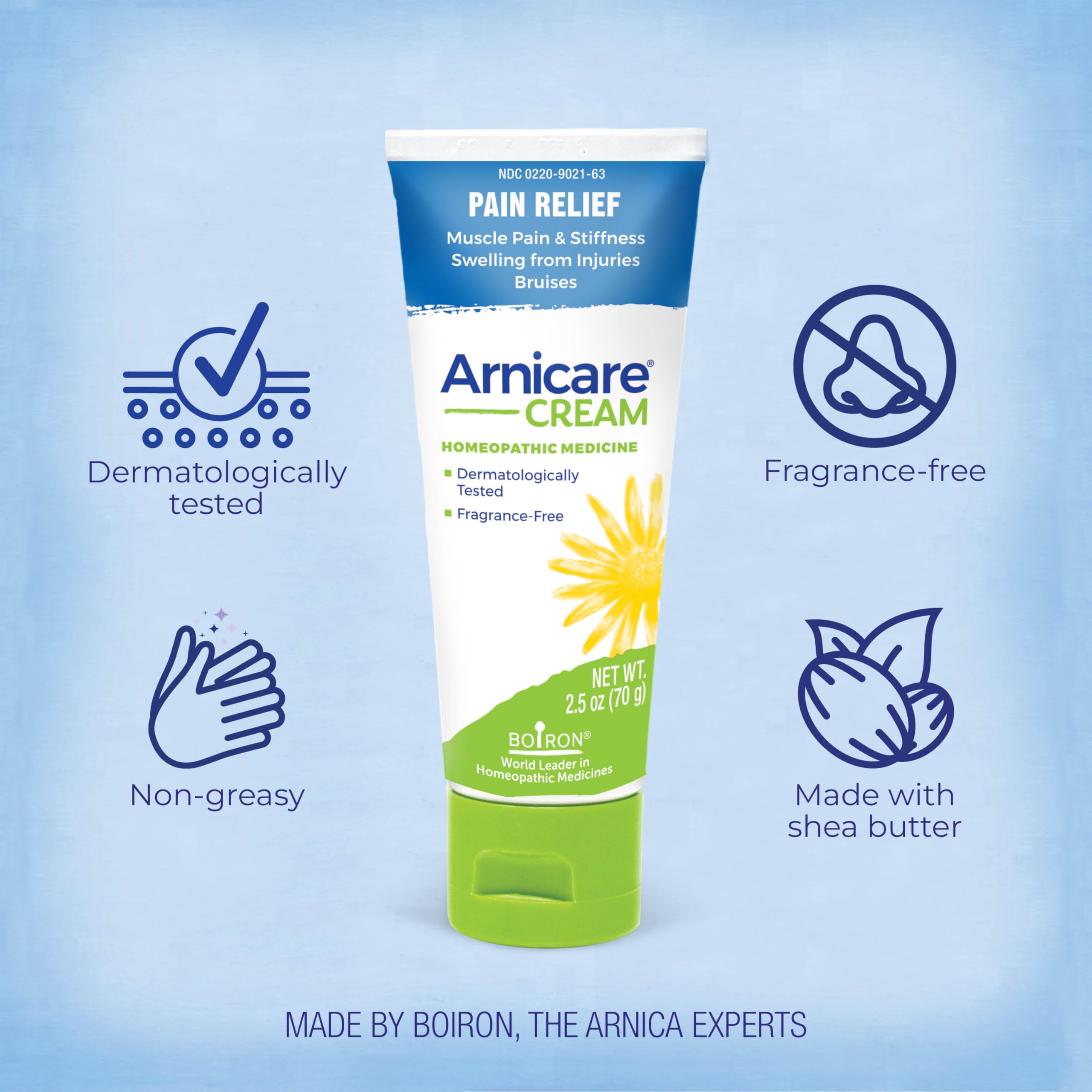 Boiron Arnicare Cream Natural Soothing Relief for Joint Pain, Muscle Pain, Swelling, Soreness, and Stiffness - Fast Absorbing and Fragrance-Free - 2.5 oz Boiron buy supplements canada