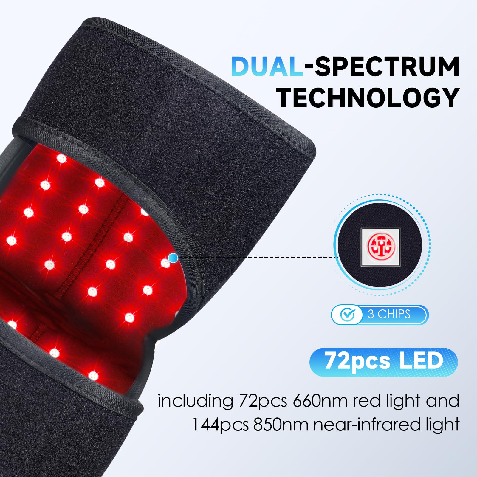 Red Light Therapy Knee Brace: Pain Relief Infrared Heating Pad 72 LED Heat Lamp Pain Relief Astarexin buy supplements canada