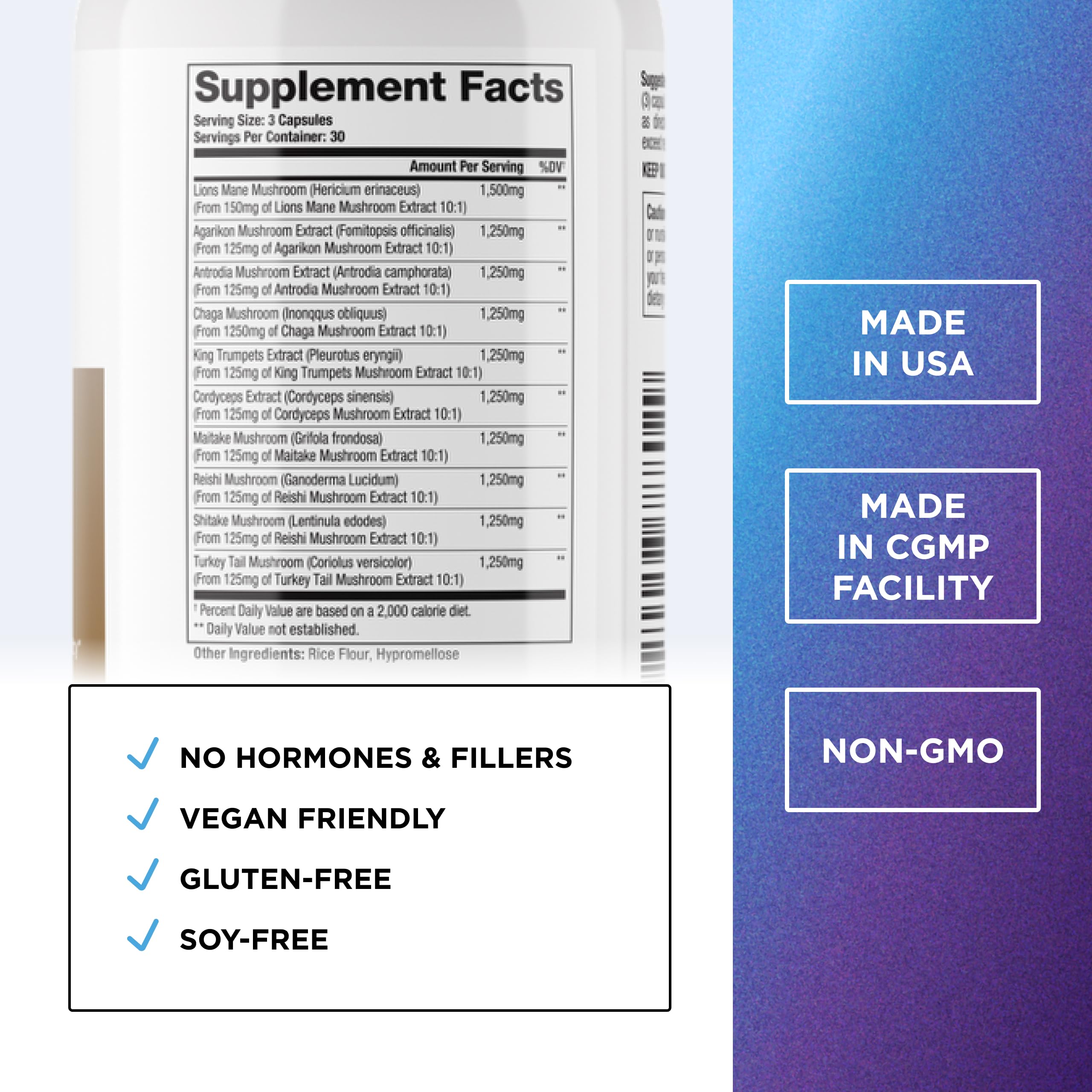 DR. EMIL NUTRITION 10 Mushroom Supplement for Mental Clarity, Focus & Immune Support - Functional Mushroom Nootropic Supplement with Lions Mane Extract, Cordyceps, Turkey Tail & More DR. EMIL NUTRITION buy supplements canada