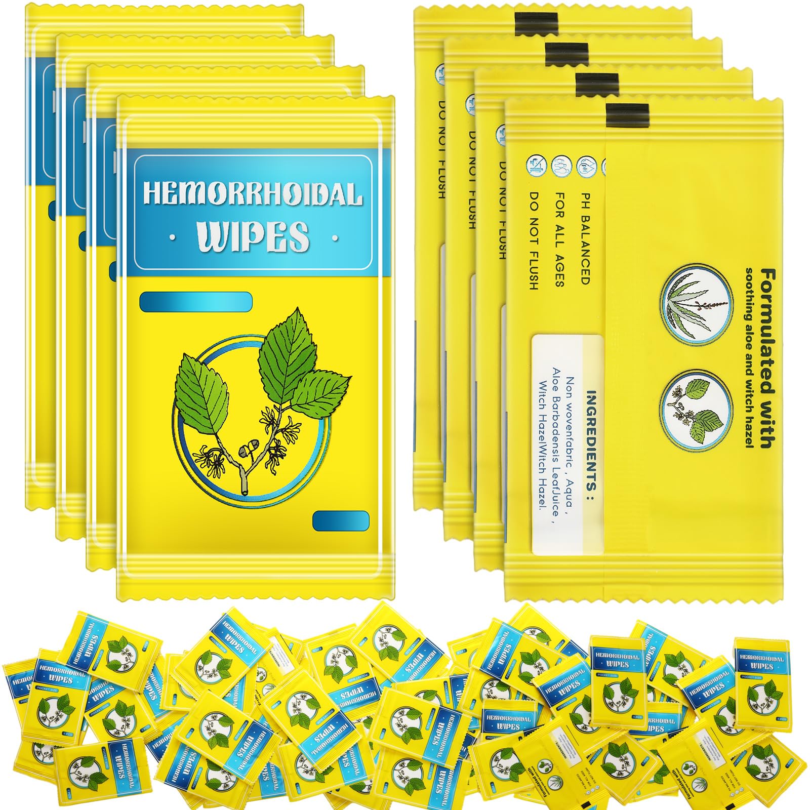 Timgle 300 Counts Individual Packing Hemorrhoid Wipes Witch Hazel Wipes for Butt Hemorrhoidal and Relief Swelling Pain Burning Itching Numbing, 5.5 x 7 Inch Timgle buy supplements canada