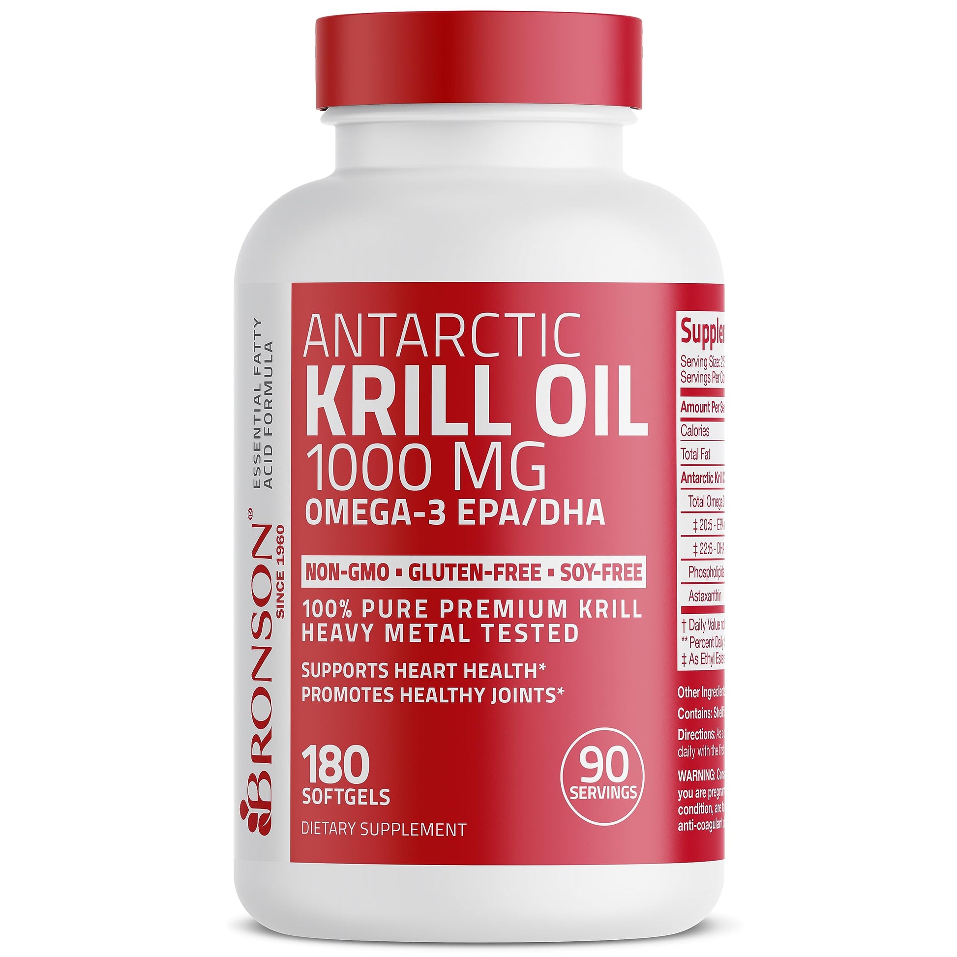 Bronson Antarctic Krill Oil 1000 mg with Omega-3s EPA, DHA, Astaxanthin and Phospholipid Bronson buy supplements canada