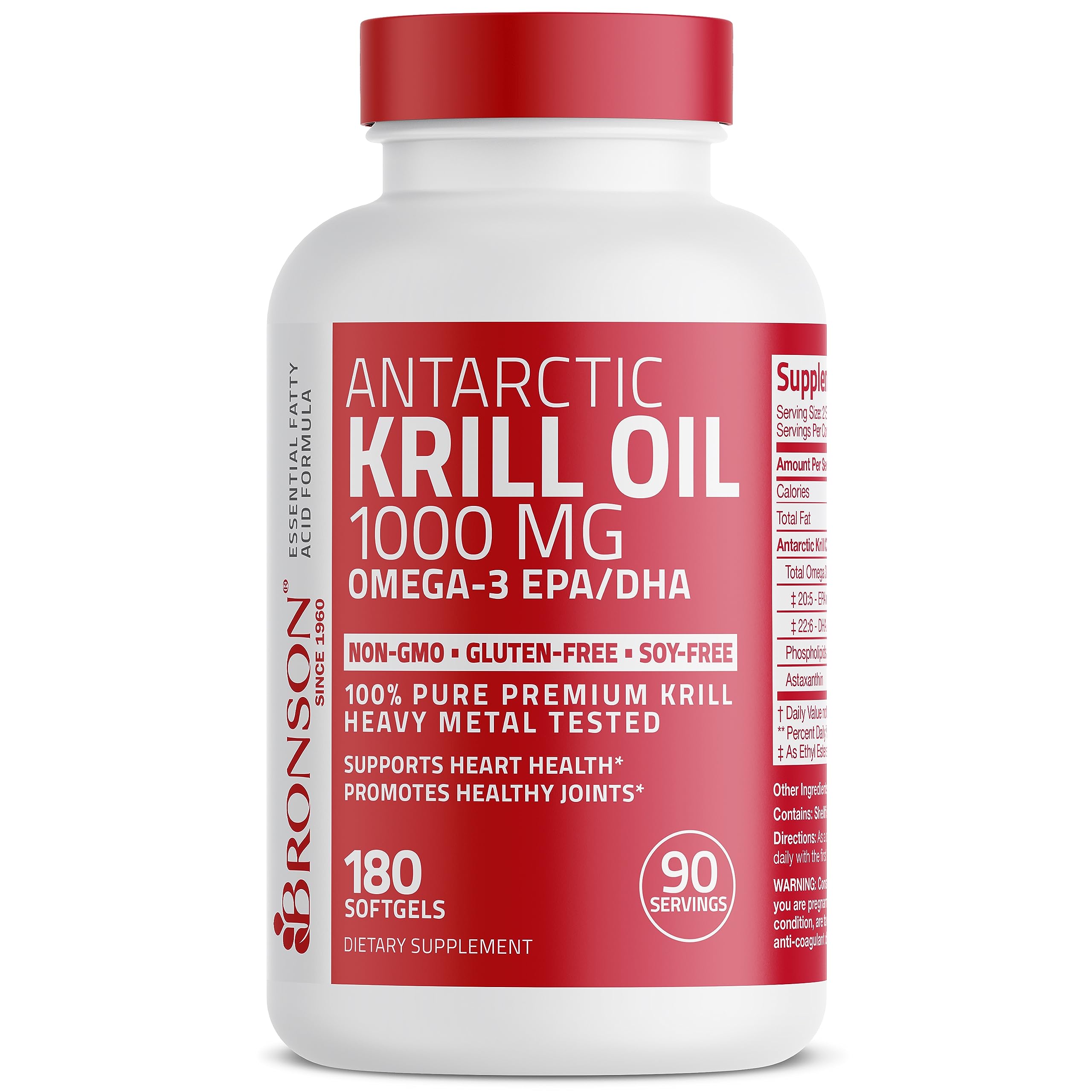 Bronson Antarctic Krill Oil 1000 mg with Omega-3s EPA, DHA, Astaxanthin and Phospholipid Bronson buy supplements canada