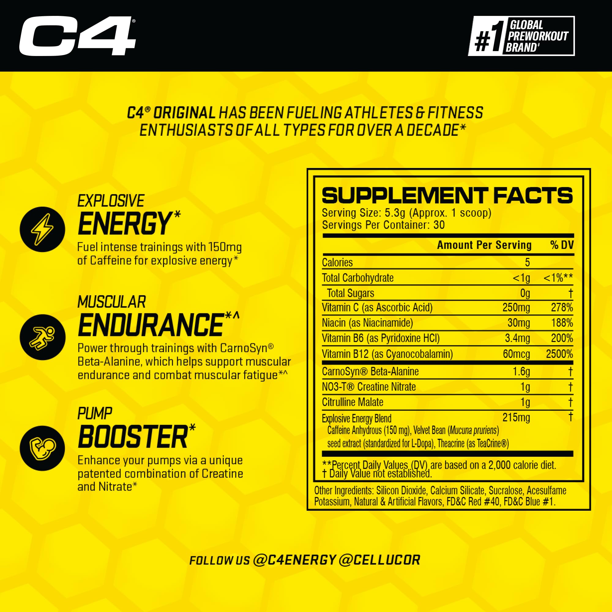 Cellucor C4 Original Pre Workout Powder Grape Sugar Free Preworkout Energy Cellucor buy supplements canada