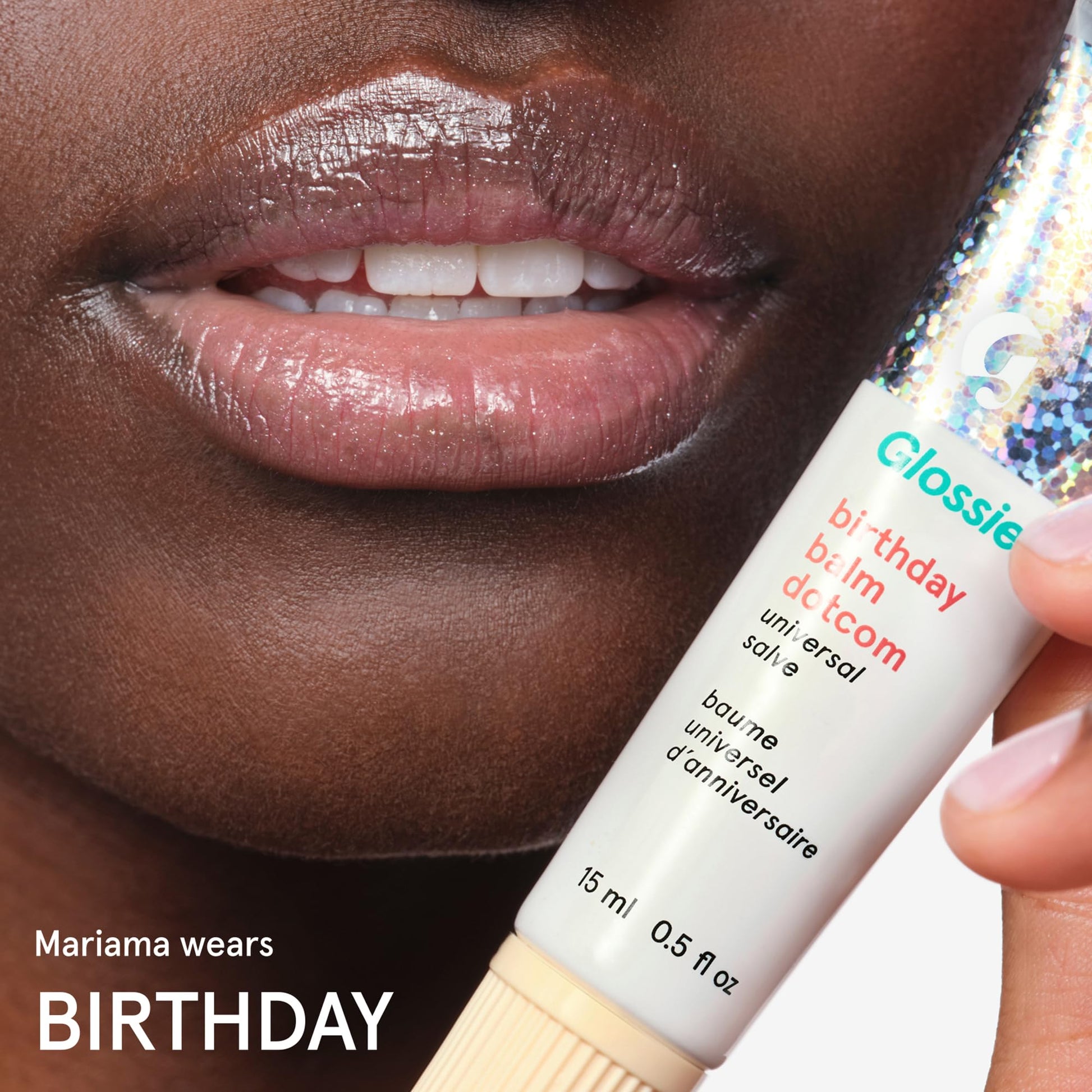 Glossier Balm Dotcom Hydrating Lip Balm - Universal Salve, Up to 12Hr Moisture - Lanolin, Beeswax & Castor Oil for Dry Lips, Cuticles & Skin - Birthday, Clear Soft Shimmer, 15ml Glossier buy supplements canada
