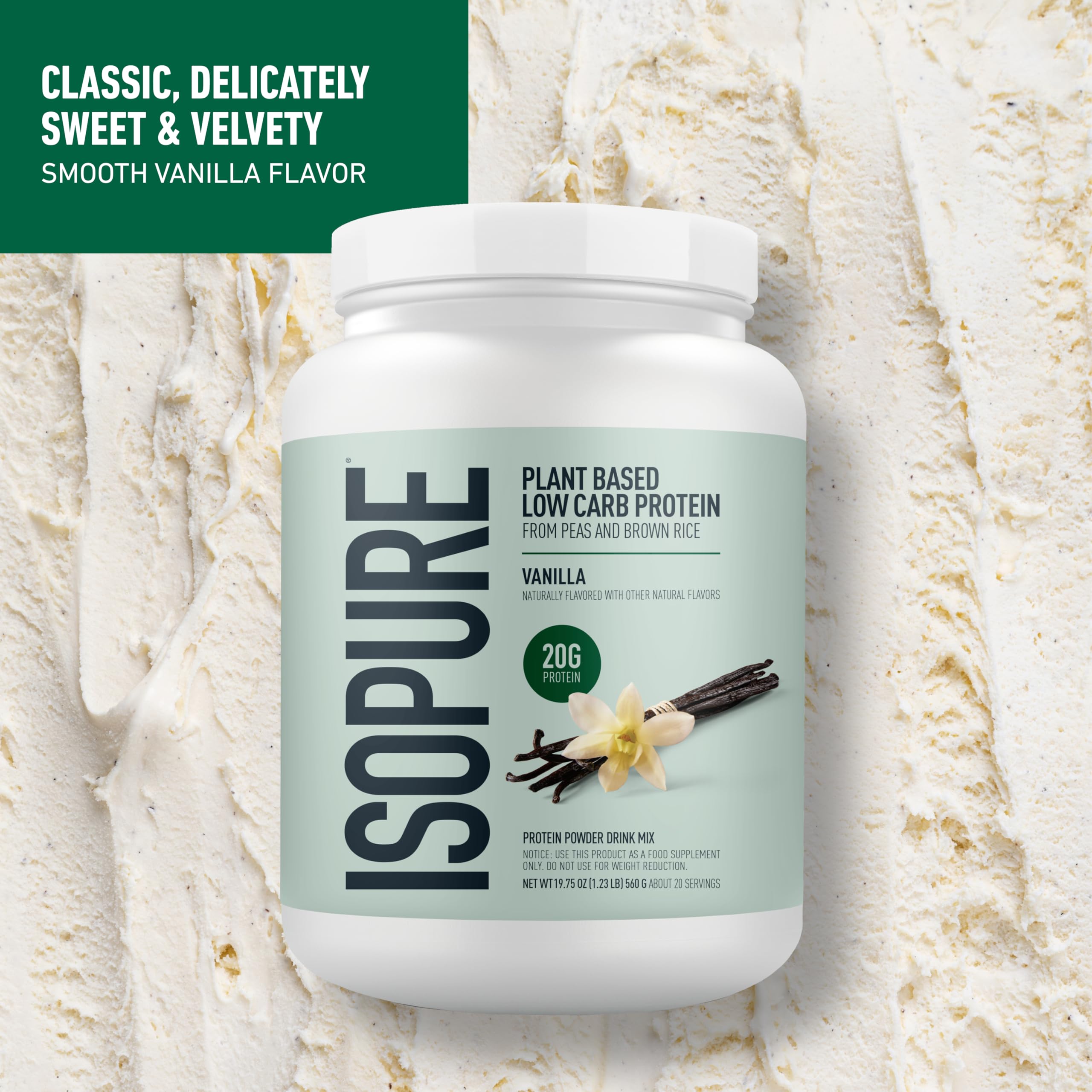 Isopure Plant-Based Protein Powder – 20g Organic Pea and Rice Protein with a Complete Amino Acid Profile – Supports Muscle Recovery Isopure buy supplements canada