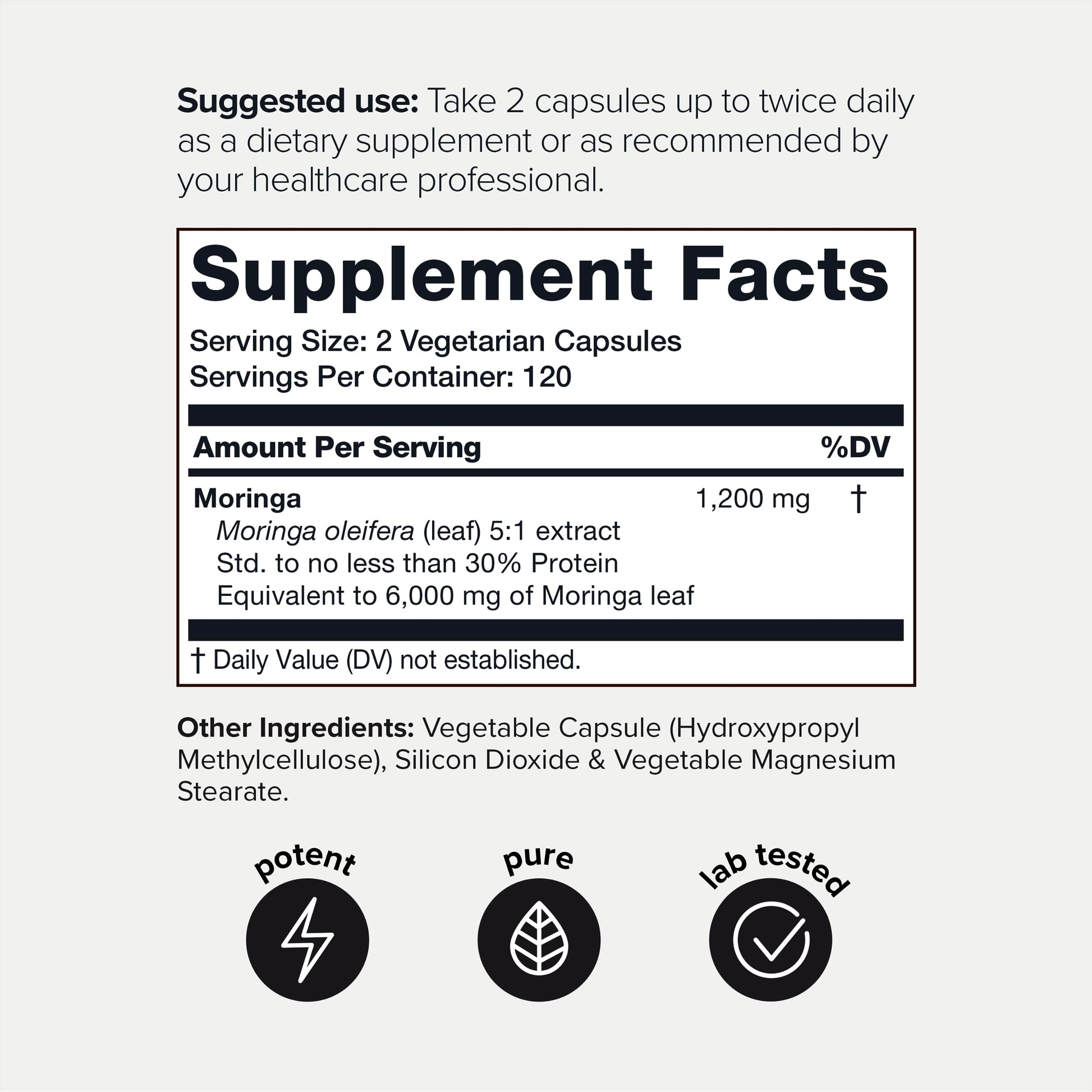 Highly Potent Full Spectrum Indian Moringa Extract - 30% Third-Party Tested Protein Toniiq buy supplements canada