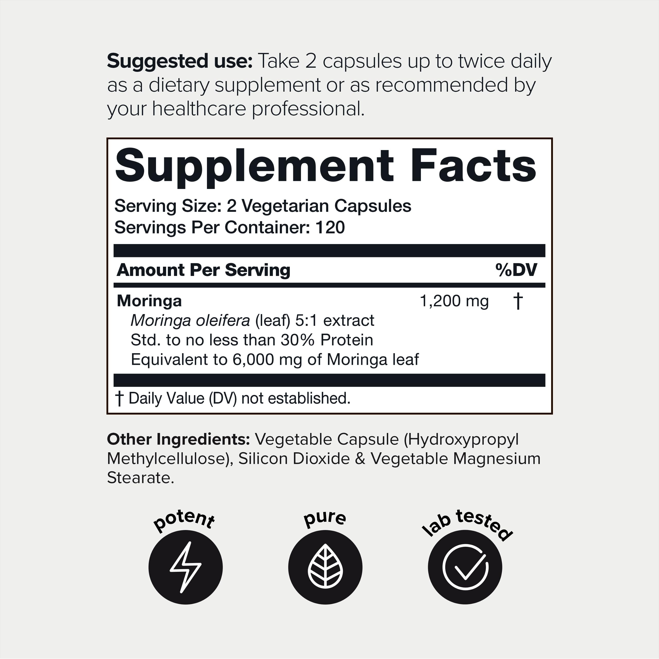 Highly Potent Full Spectrum Indian Moringa Extract - 30% Third-Party Tested Protein Toniiq buy supplements canada