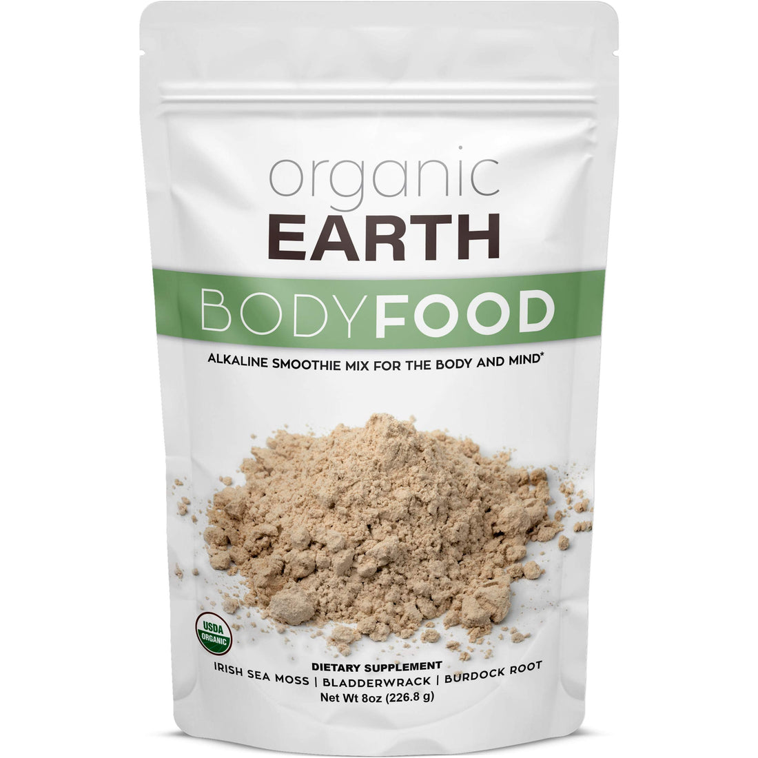 Organic Earth Irish Sea Moss Powder 8oz - Wildcrafted Sea Moss Organic with Bladderwrac Organic Earth buy supplements canada