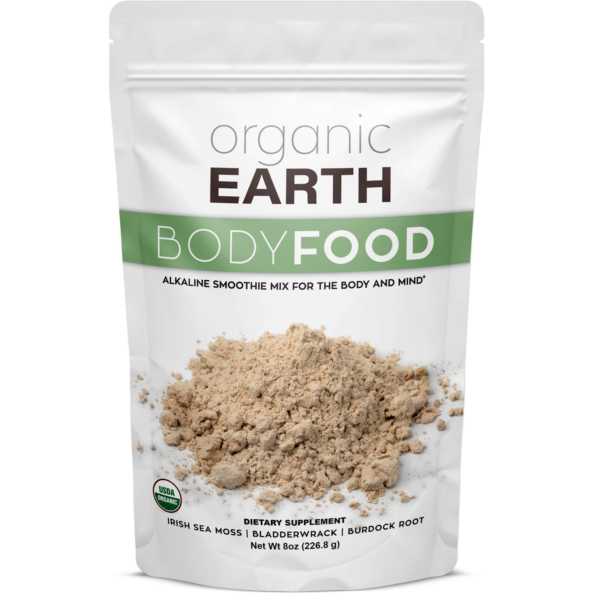 Organic Earth Irish Sea Moss Powder 8oz - Wildcrafted Sea Moss Organic with Bladderwrac Organic Earth buy supplements canada