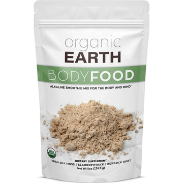 Organic Earth Irish Sea Moss Powder 8oz - Wildcrafted Sea Moss Organic with Bladderwrac Organic Earth buy supplements canada