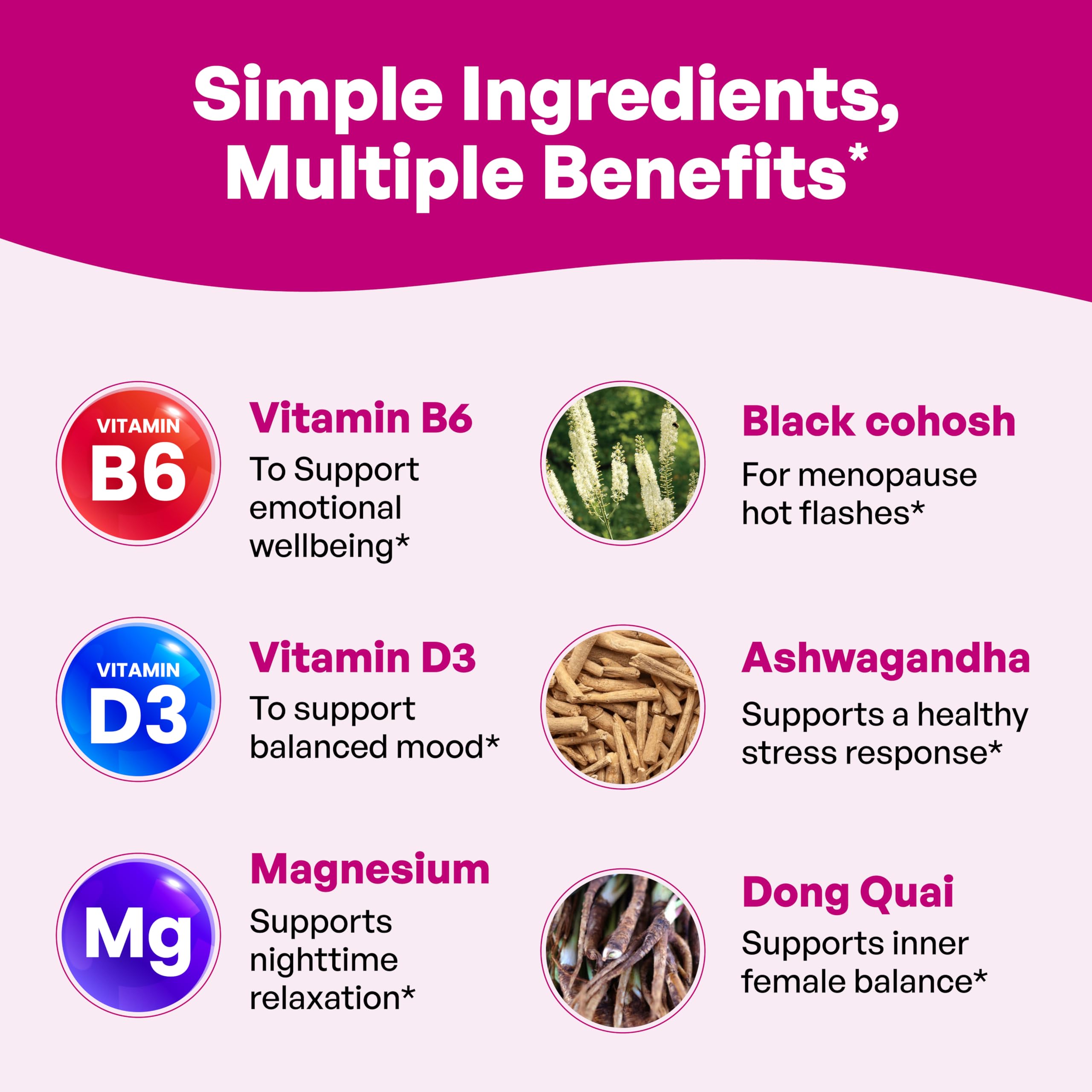 Complete Menopause Support Supplement For Women | With Ashwagandha, Black Cohosh, Dong Quai & Muira Puama | Helps Easing Hot Flashes, Night Sweats, Mood Swings, Hormone Balance & Harmony | 60 Capsules Sandhu's buy supplements canada