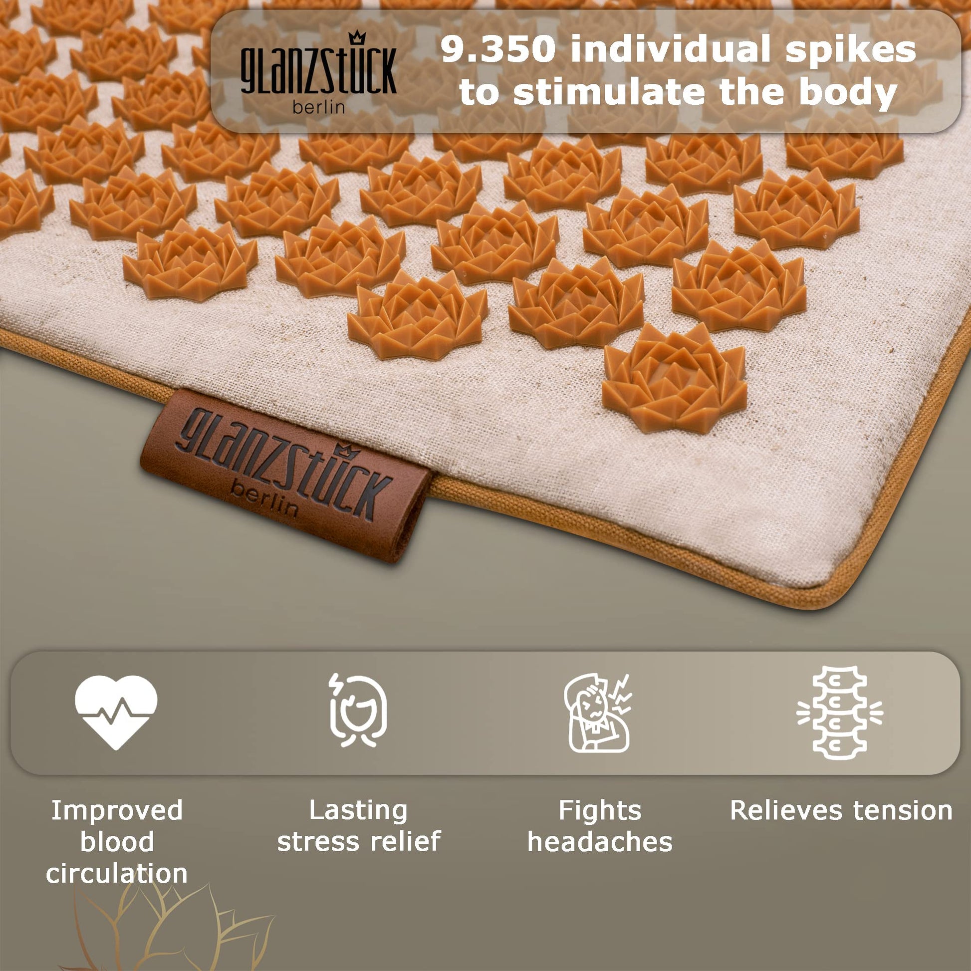 Glanzstück Berlin® Health Collection XXL Acupressure Mat Set for Full Body for Tension Headaches Glanzstück Berlin buy supplements canada