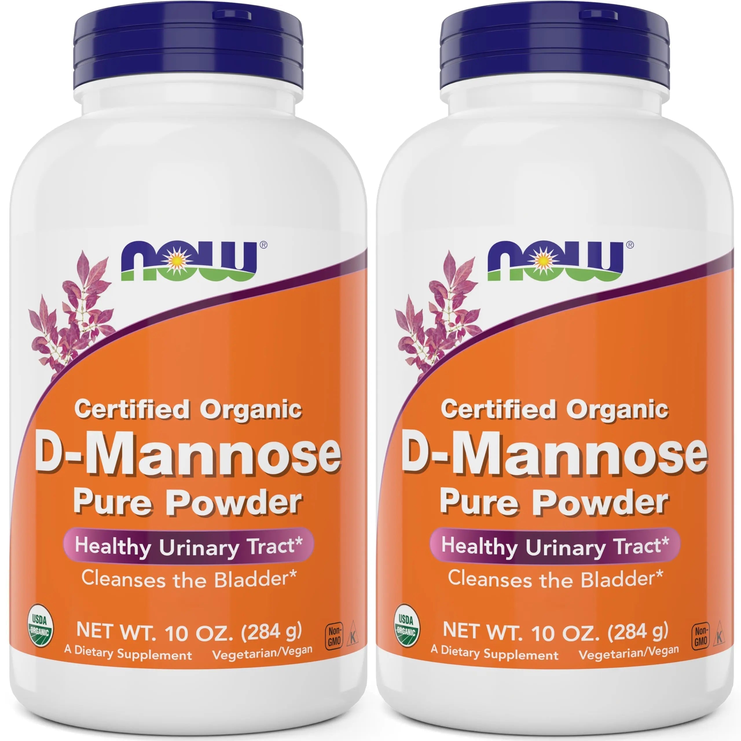 NOW Foods Pure, Organic D-Mannose 10 oz Powder (Pack of 2) - Bladder Cleanse and Urinary Tract Health Supplement - Non-GMO - Vegan Friendly - 2000mg / 2 Grams per Serving NOW Foods buy supplements canada