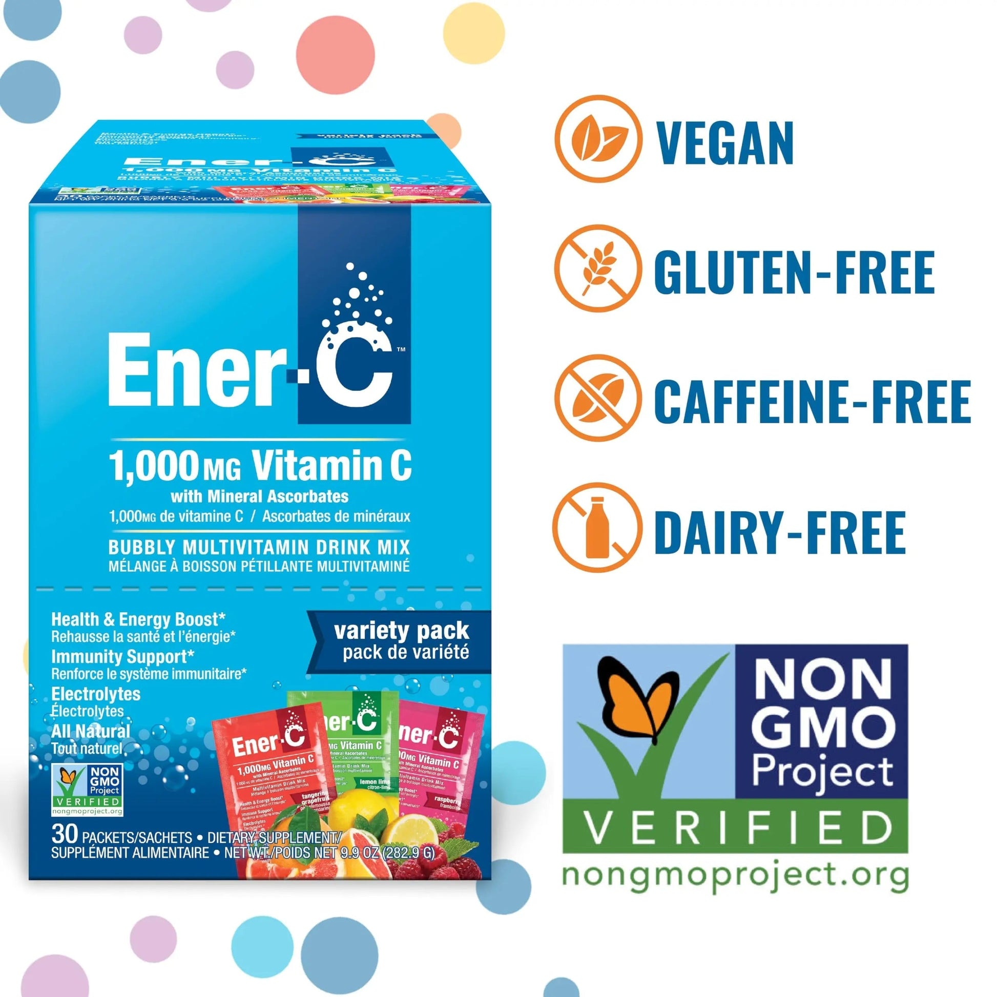 Ener-C Variety Pack Multivitamin Drink Mix Powder Vitamin C 1000mg & Electrolytes with Real Fruit Juice Natural Energy & Immune Support for Women & Men Ener-C buy supplements canada