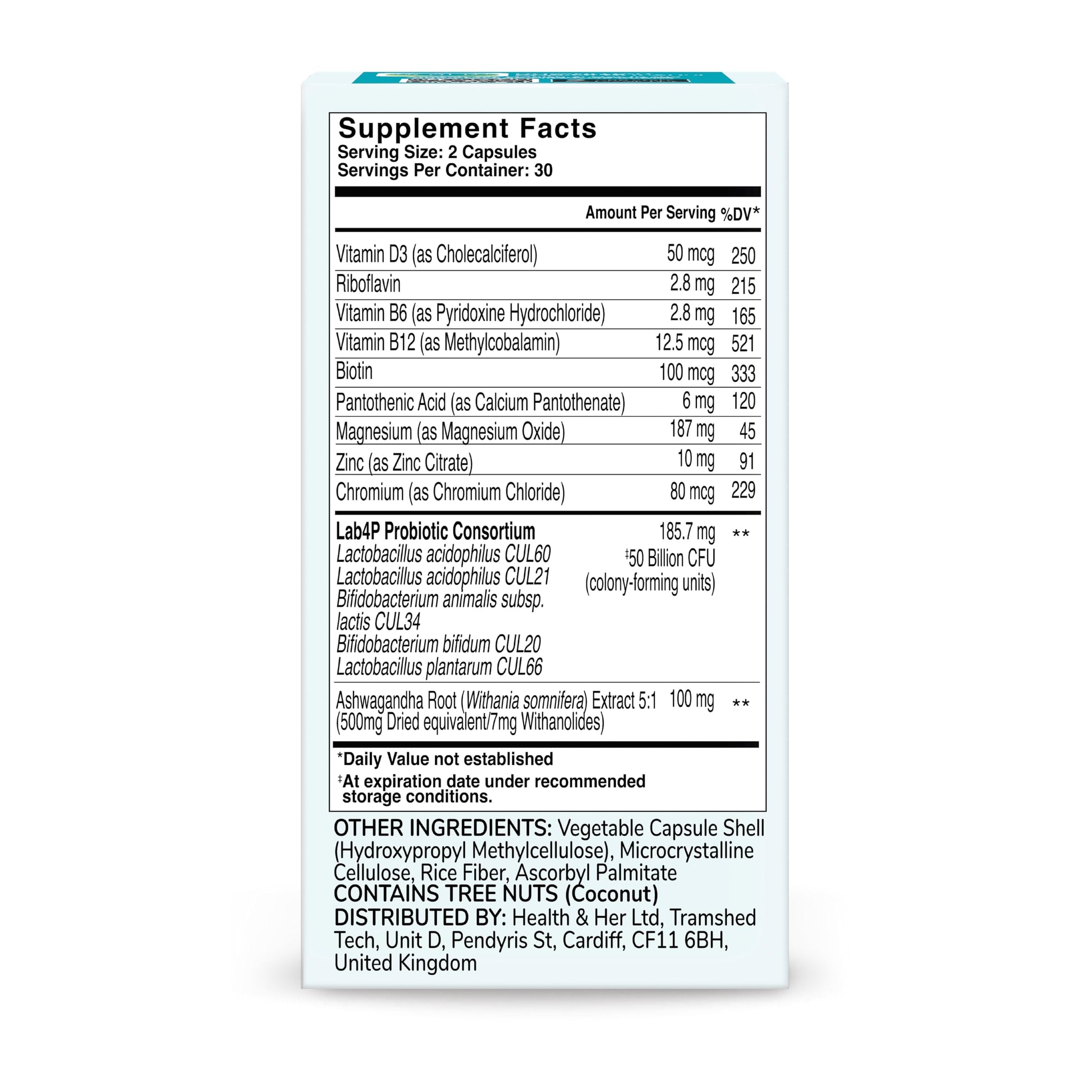 Health & Her Weight Management Probiotics for Women - Perimenopause & Menopause Supplement - Clinically Studied 50bn CFU Probiotics to Support Gut Health, Energy, Mood & Mind, Vegan (60 ct - 1 Month) Health and Her buy supplements canada