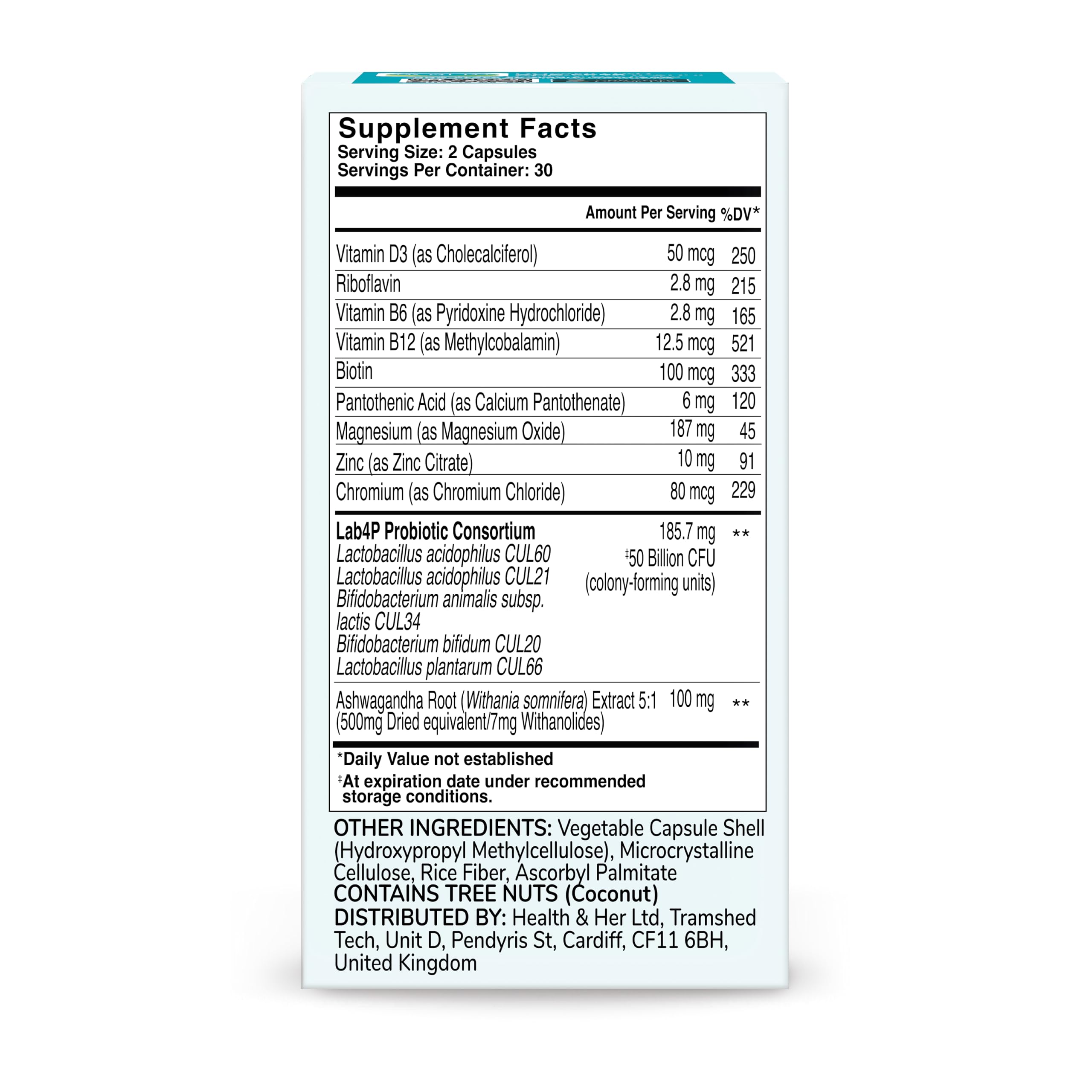 Health & Her Weight Management Probiotics for Women - Perimenopause & Menopause Supplement - Clinically Studied 50bn CFU Probiotics to Support Gut Health, Energy, Mood & Mind, Vegan (60 ct - 1 Month) Health and Her buy supplements canada