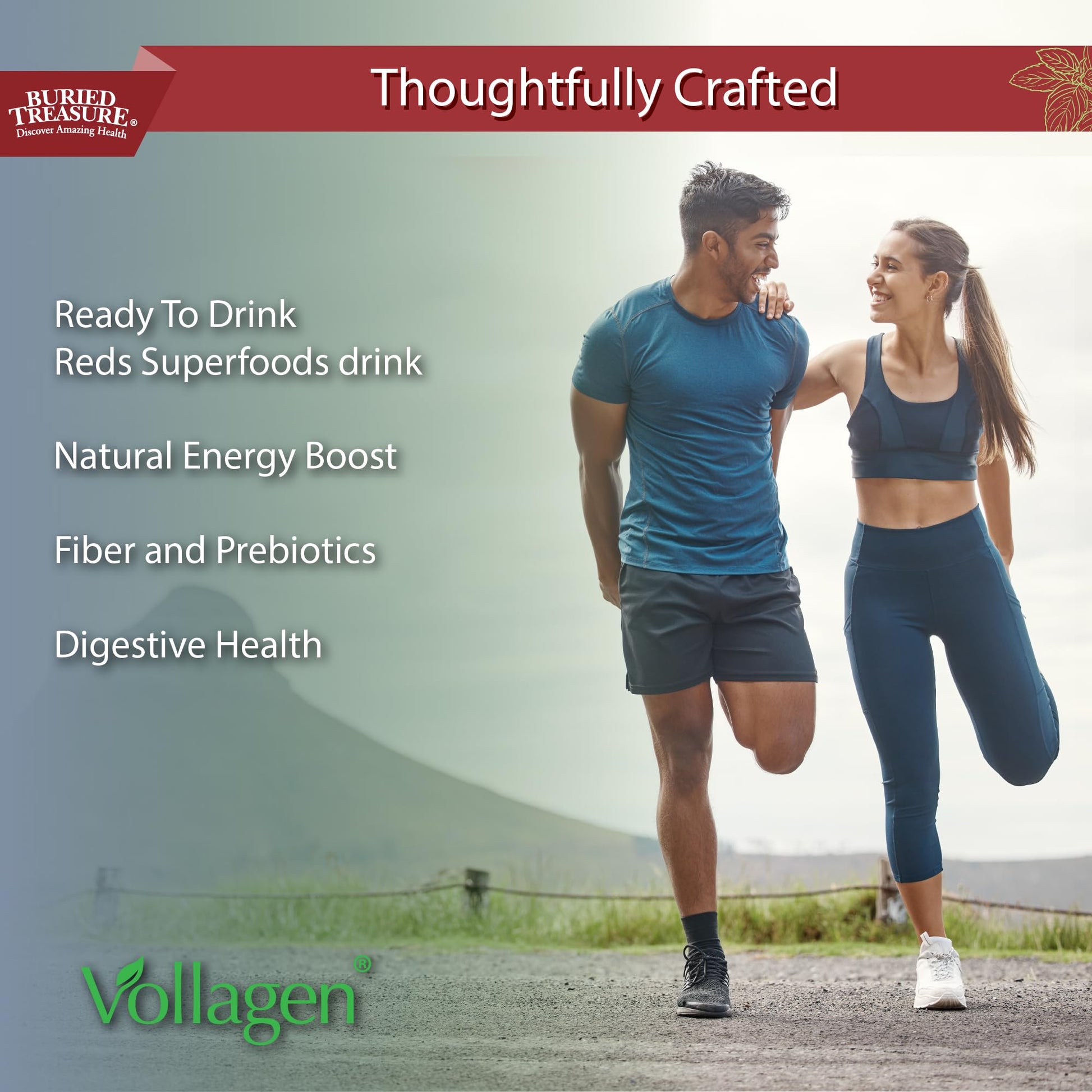 Buried Treasure Red20 Fusion Superfood Blend – Acai, Beets, Blueberry, Fiber, Adaptogens, Lutein, Vegan Vollagen, Natural Energy, Digestion, Eye Health & Wellness Support, 32oz Liquid Buried Treasure buy supplements canada