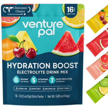 Venture Pal Sugar Free Electrolyte Powder Packets - Liquid Daily IV Hydration Packets for Rapid Rehydration | 7 Electrolytes & 5 Vitamins | Keto Friendly Venture Pal buy supplements canada