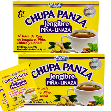 Tea CHUPA Panza, Tea Based ONGINGER Root, PINNEAPPLE, Flaxseed & Cinnamon GN+Vida buy supplements canada