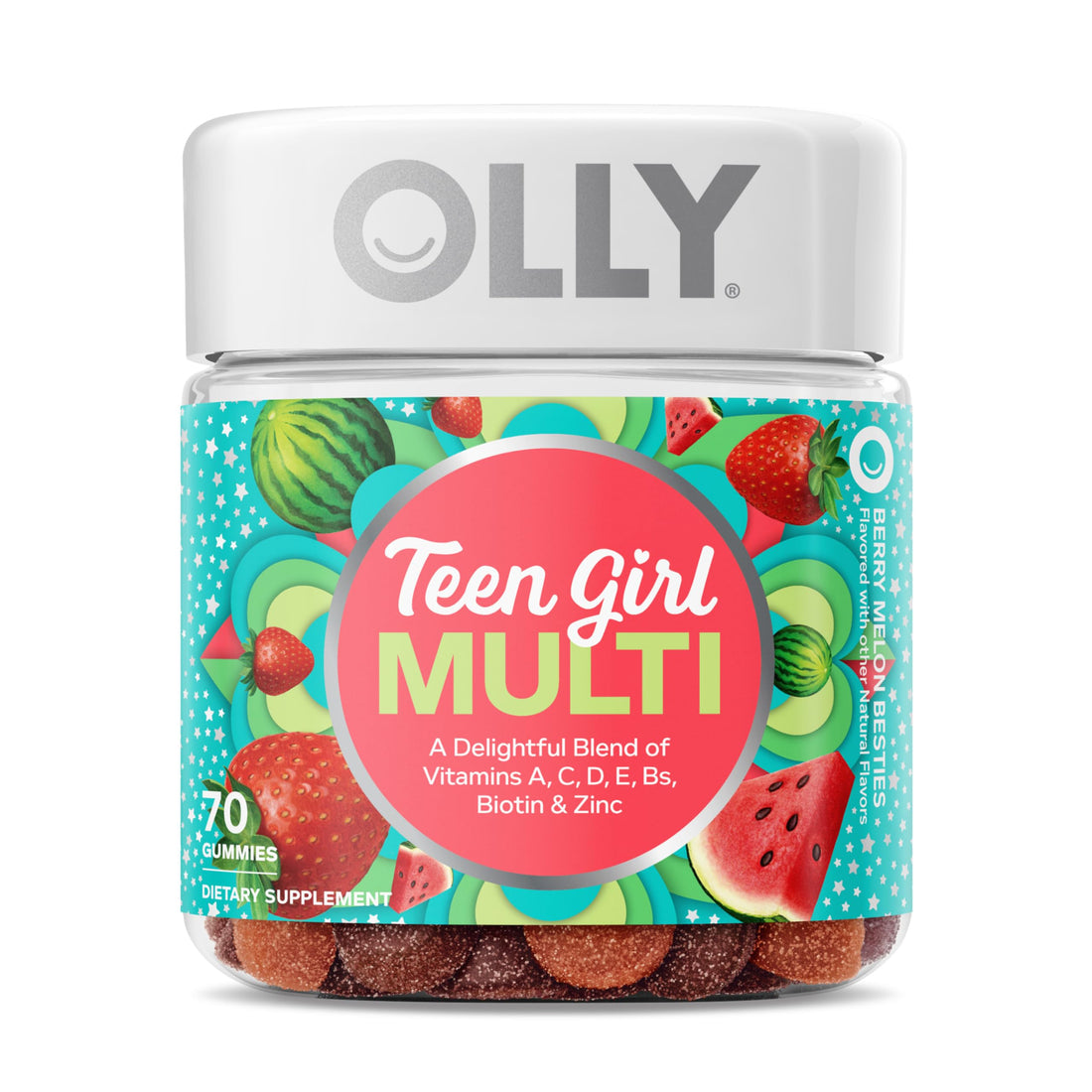 Olly Teen Girl Multi Gummy, Healthy Skin and Immune Support, 15 Essential Vitamins, Biotin, Zinc, Calcium, Chewable Multivitamin OLLY buy supplements canada