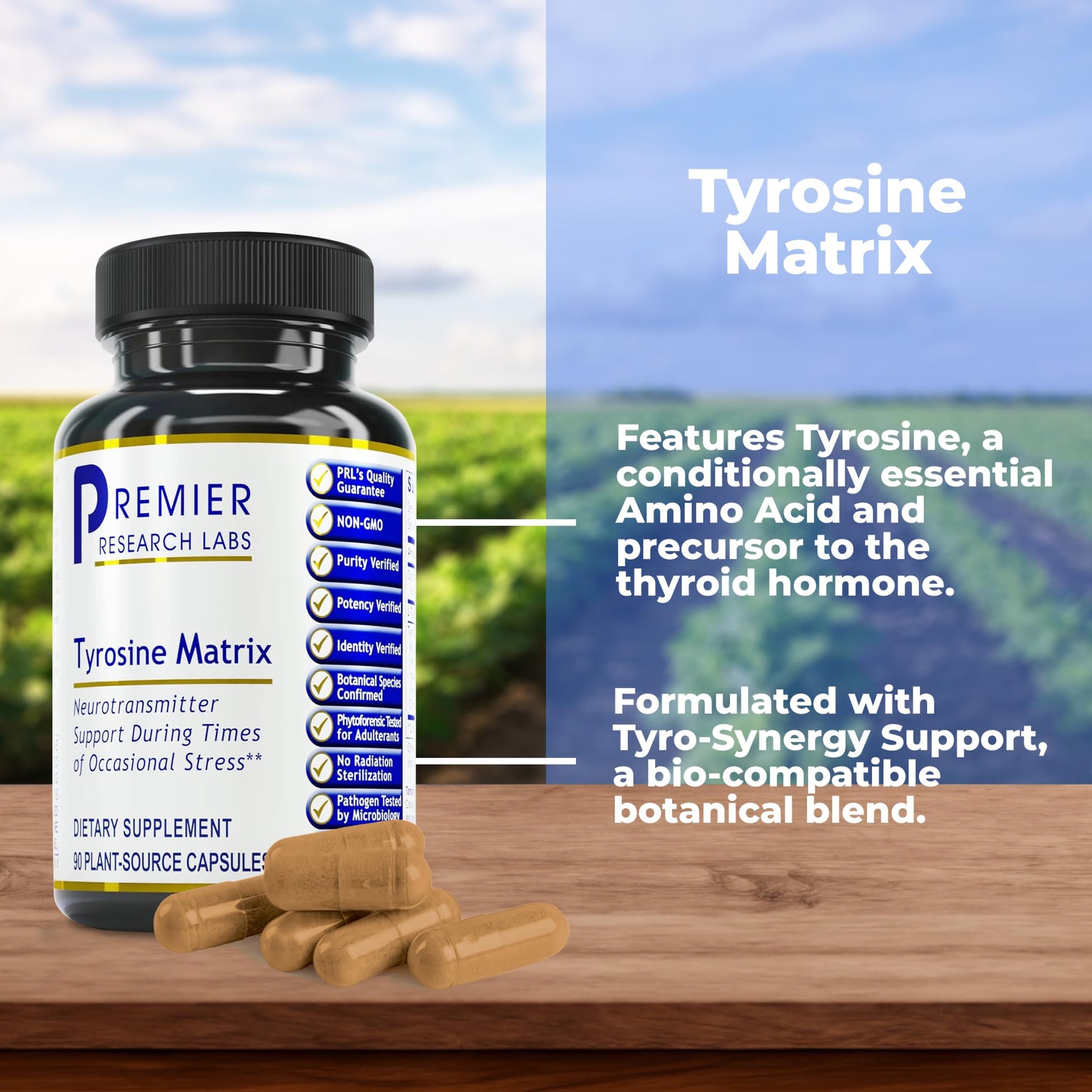 Premier Research Labs Tyrosine Matrix - L Tyrosine Supplement, L-tyrosine 944mg Capsules for Adults, Amino Acid Pills with Red Algae & Rhodiola Rosea - 90 Vegetarian Capsules Premier Research Labs buy supplements canada