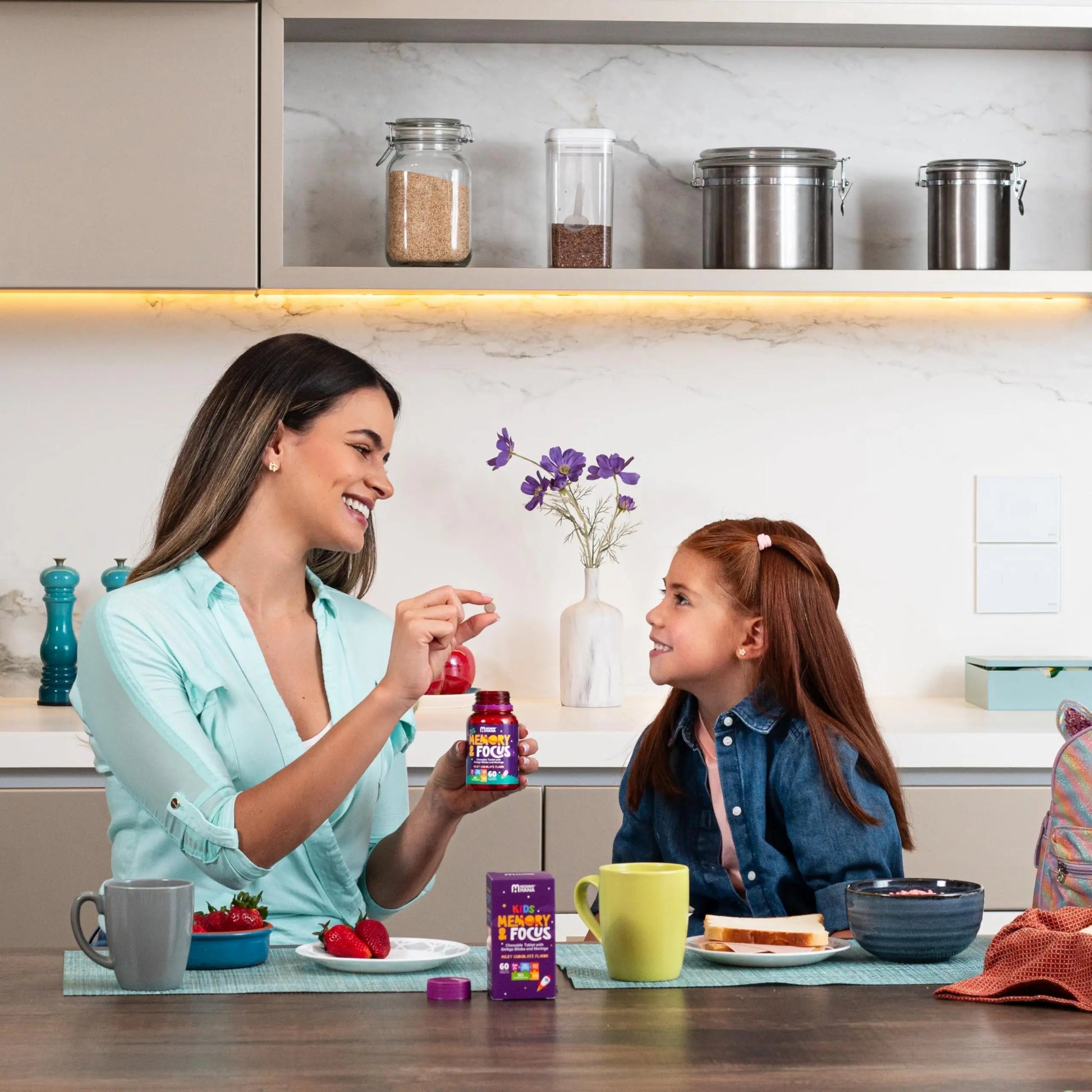 Chewable Chocolate Kids Multivitamin with Probiotic, Vitamin C, Ginkgo Nut, Colostrum, Moringa - Kids Vitamins Immune Support MOMMY HANA buy supplements canada