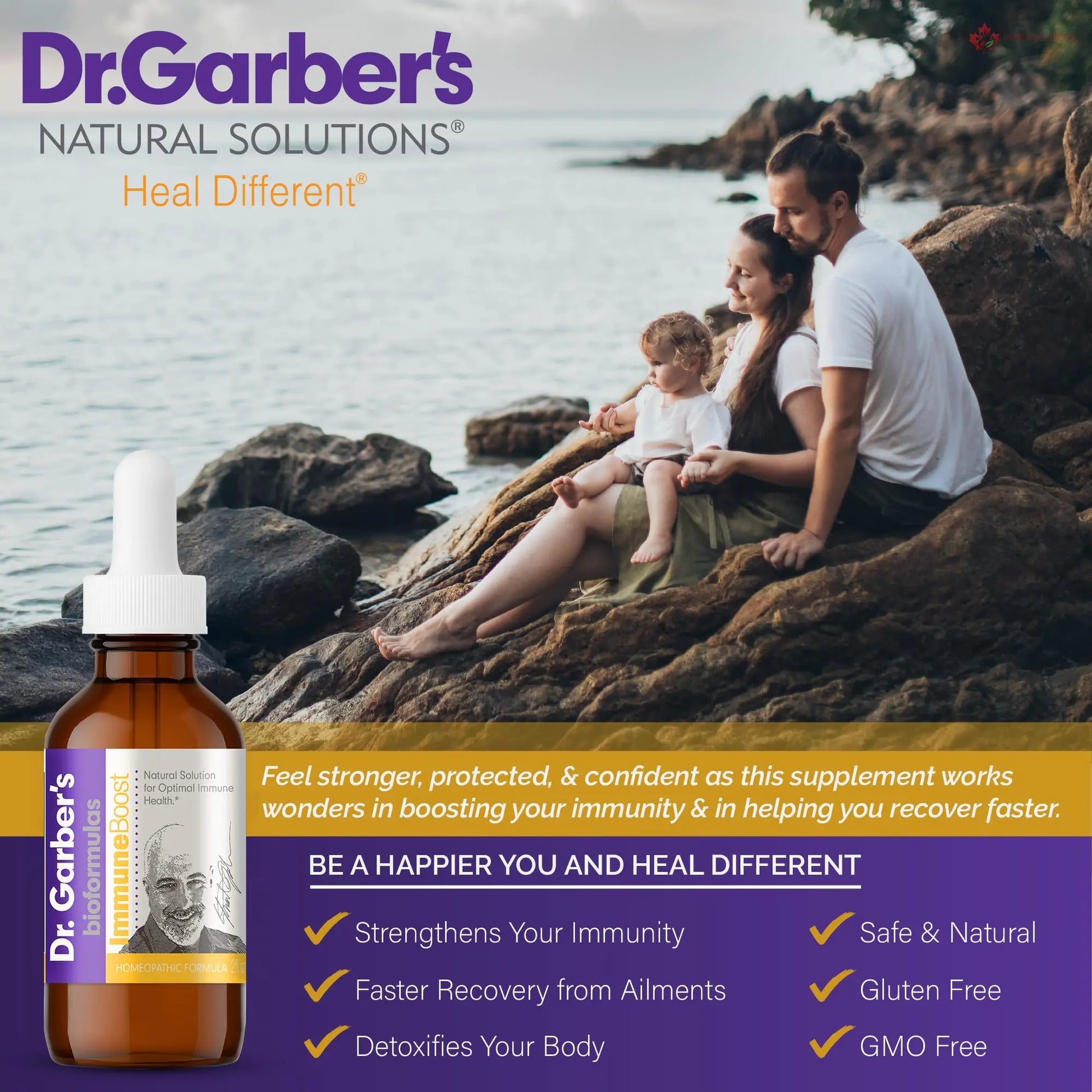 Dr. Garber's Natural Solutions Immune Boost Health Oral Drops - Gemmotherapy Liquid Supplement to Strengthen Immunity, Support Immune System, Increase Resistance, & Contains Antioxidants - 60ml DR.GARBER'S buy supplements canada
