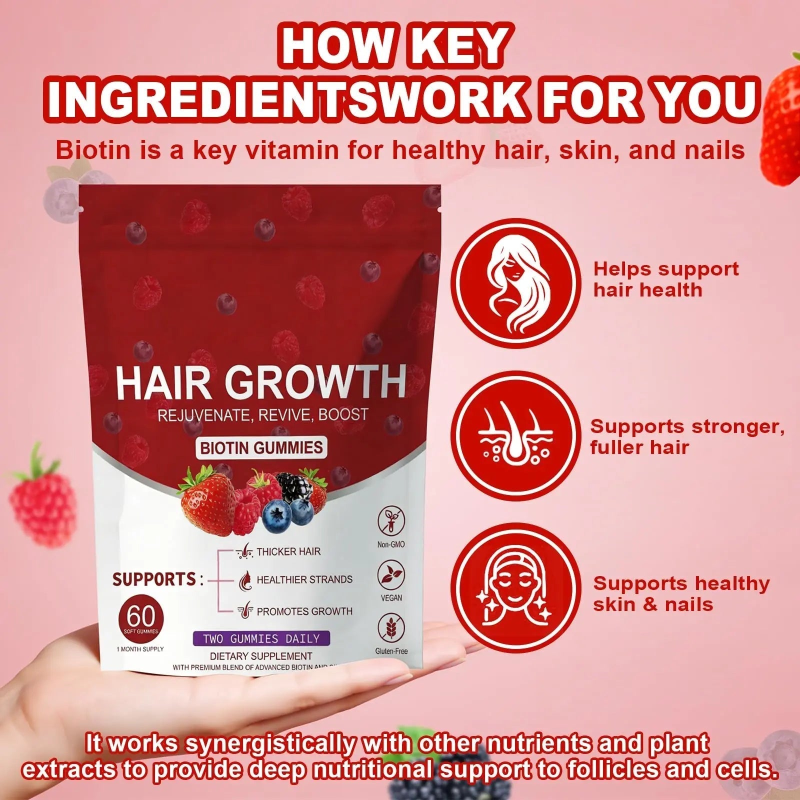 LUIMOLL Lumin Hair Growth Gummies – Daily Hair Nourishment with Biotin, Collagen & Botanical Extracts – Supports Thicker, Stronger & Healthier-Looking Hair LUIMOLL buy supplements canada