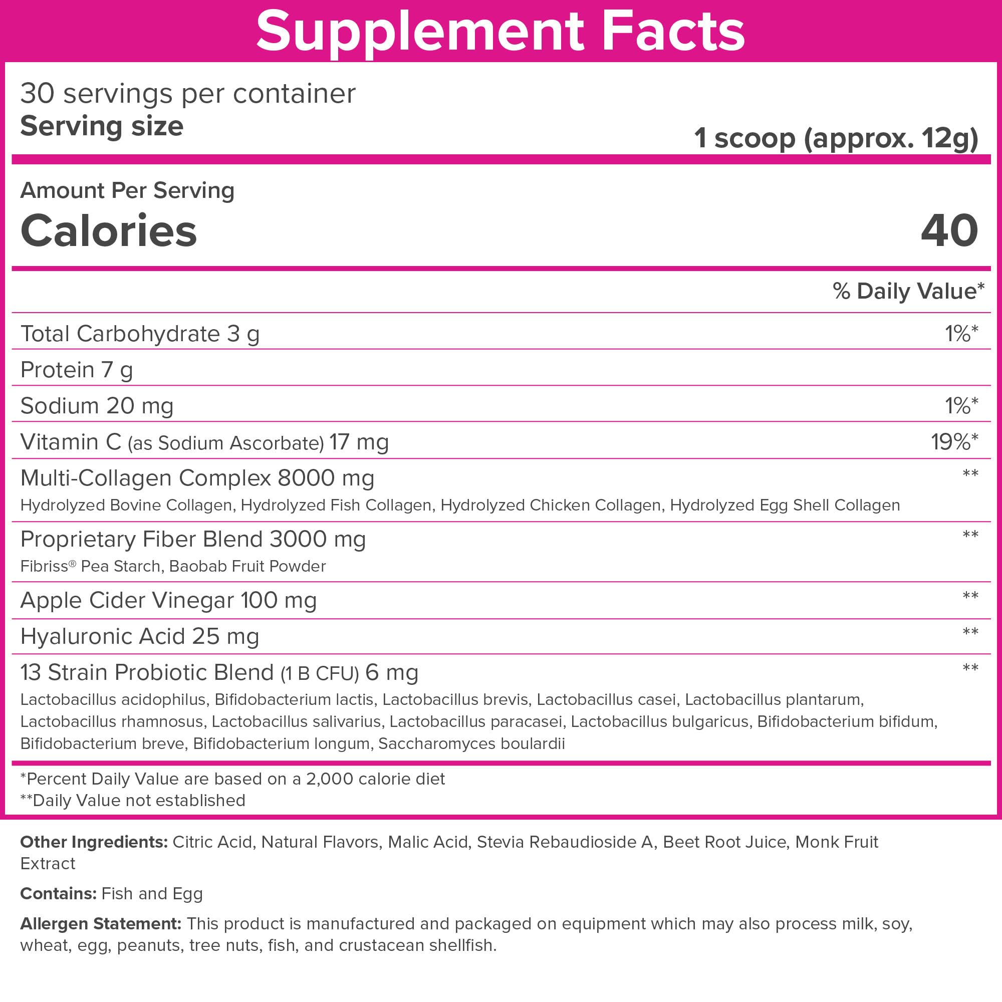 SkinnyFit Super Youth Tropical Punch Multi-Collagen Peptides + Probiotics, Baobab Fiber SkinnyFit buy supplements canada
