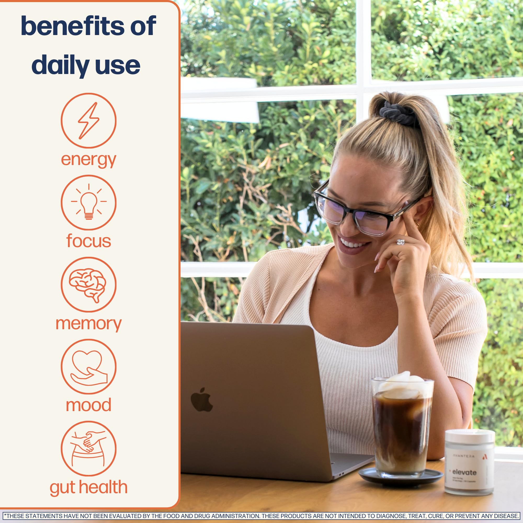 Avantera Elevate Premium Nootropic Supplement - Beat Brain Fog - Best Focus Supplements for Memory & Focus Support - Energy Without Crash Avantera buy supplements canada