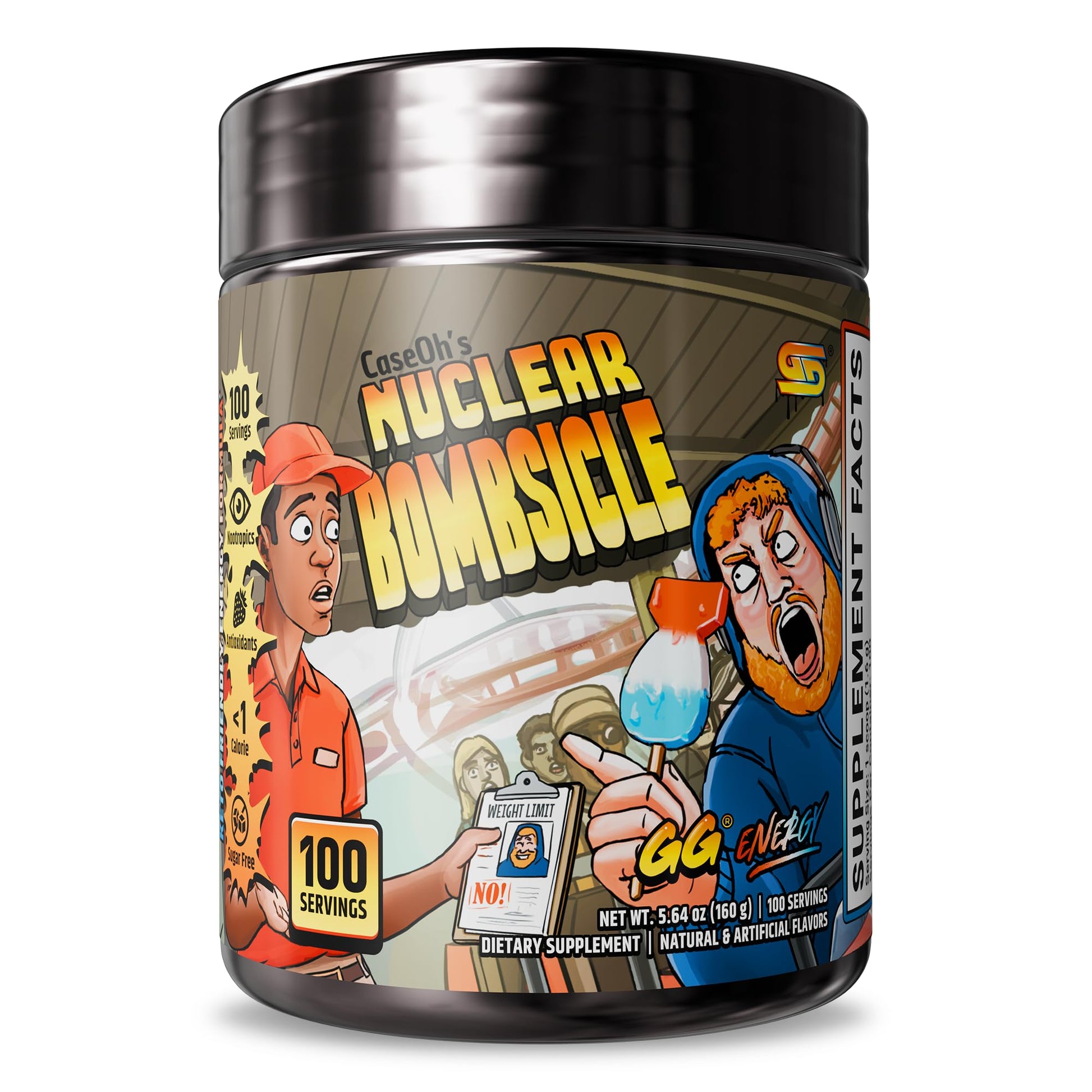 Gamer Supps GG Energy - CaseOh's Nuclear Bombsicle by CaseOh (100 Servings) - Keto Friendly Gaming Energy and Nootropic Blend, Sugar Free + Organic Caffeine + Vitamins + Immune Support, Powder Drink Gamer Supps buy supplements canada