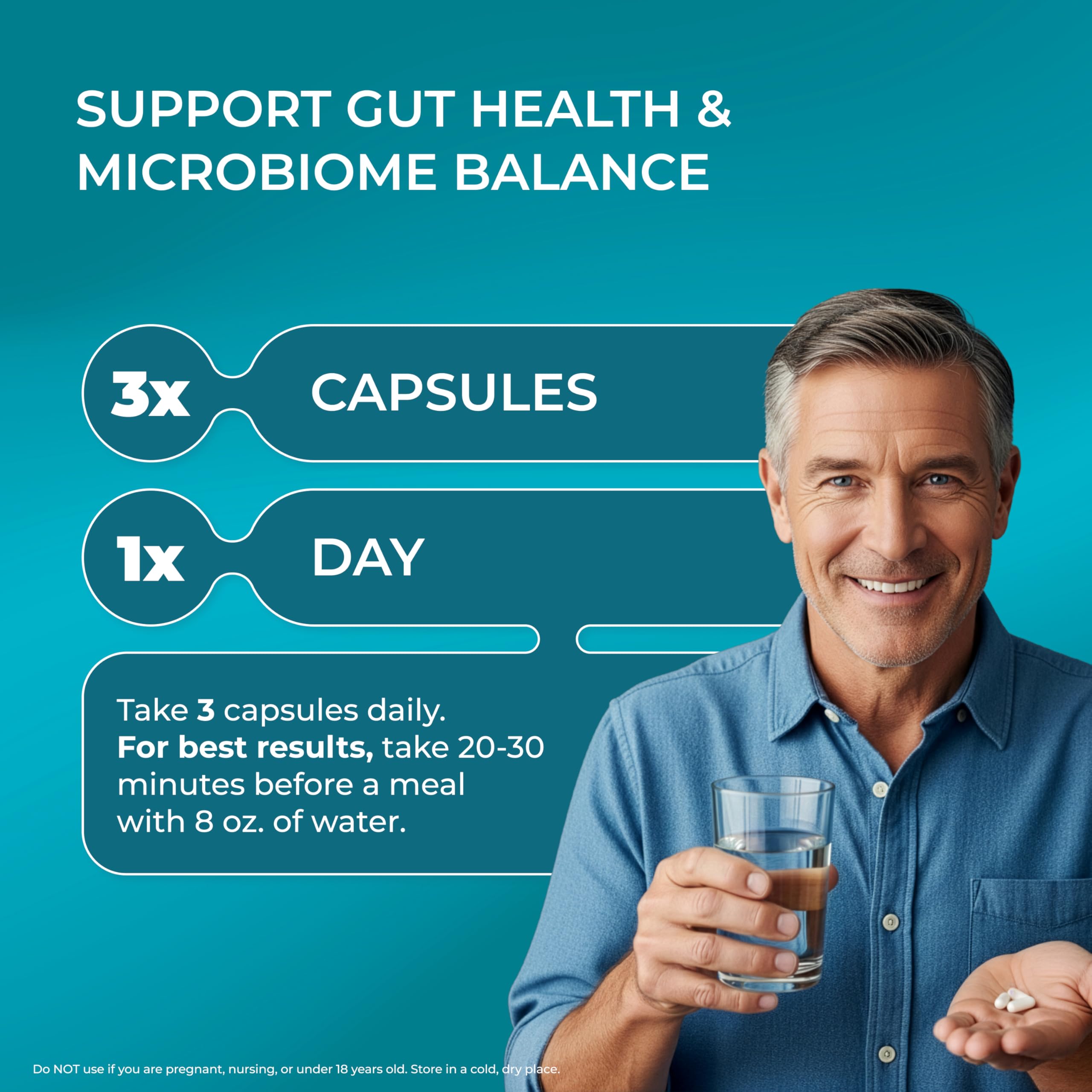PUREHEALTH Research Improbiome - Prebiotic Fiber - Natural Support for Healthy Gut Prebiotics - Digestive Nutritional Supplements - with Jerusalem Artichoke,