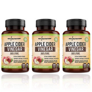 Apple Cider Vinegar 1500mg, 100% Organic, Pure & Raw - Healthy Digestion Key Nutrition buy supplements canada
