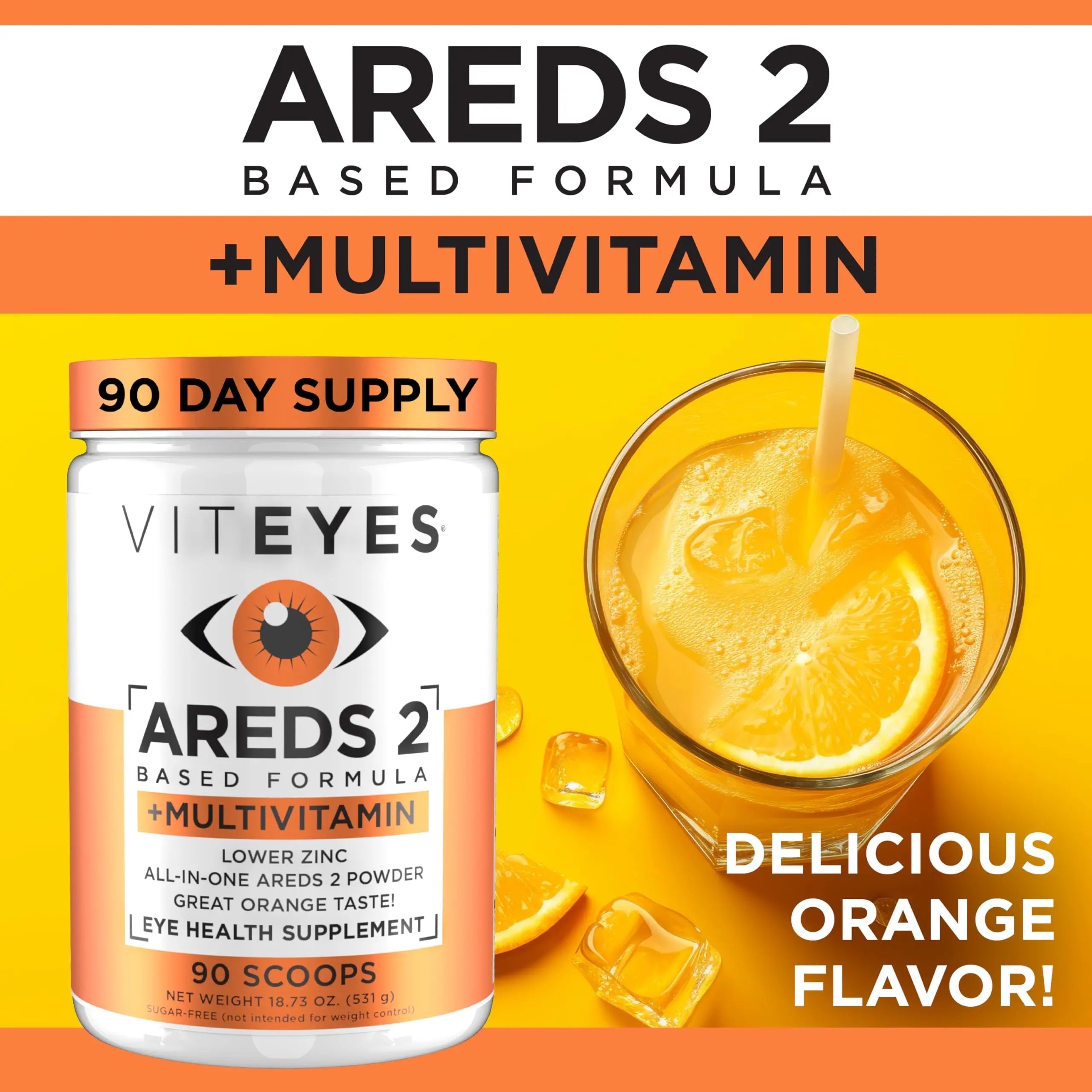 Viteyes AREDS 2 Powder + Multivitamin All-in-One, Macular Protection, Alternative to AREDS 2 chewables, No Pills, Lutein & Zeaxanthin Viteyes buy supplements canada