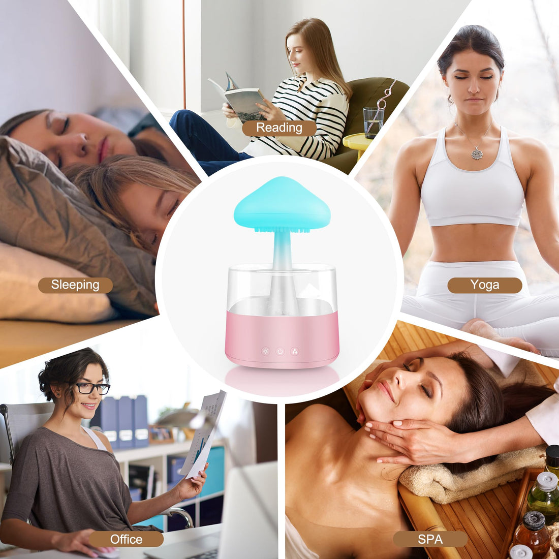 Rain Cloud Humidifier Water Drip, Mushroom Rain Cloud Diffuser, Raining Cloud Night Light Mriykio buy supplements canada
