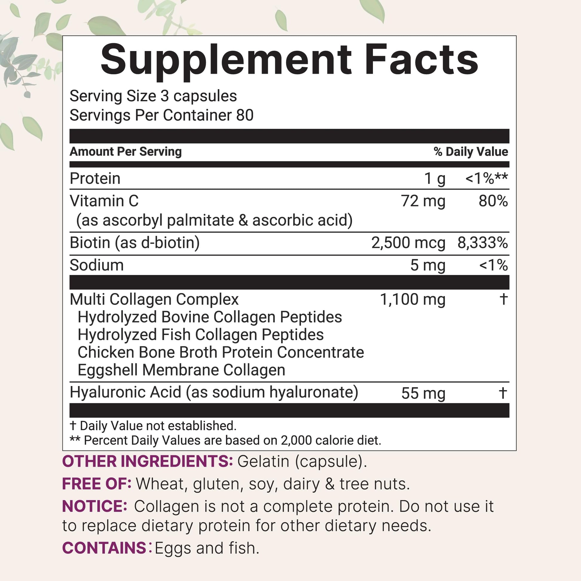 Micro Ingredients Multi Collagen Pills for Women & Men, 240 Capsules | Type I, II, III, V, X | Hydrolyzed Peptides with Biotin, Hyaluronic Acid Micro Ingredients buy supplements canada