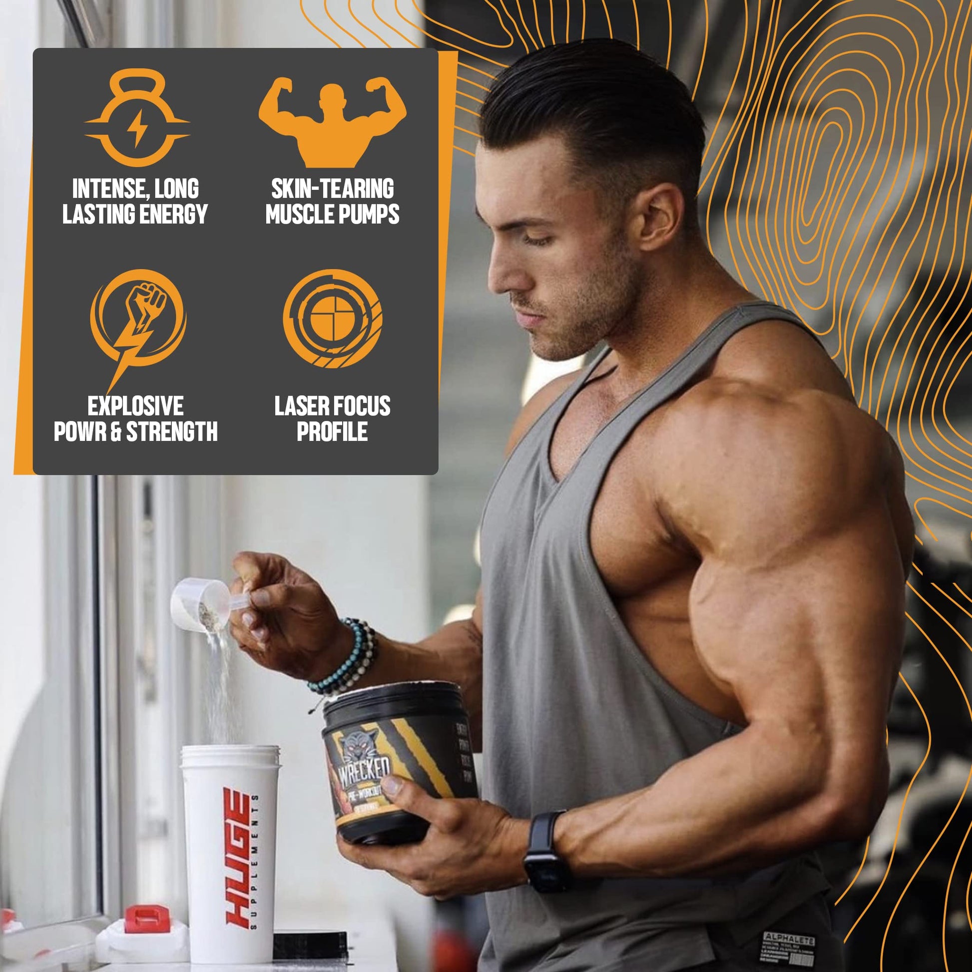Huge Supplements Wrecked Pre-Workout Powder, 30G+ Ingredients Per Serving to Boost Huge Supplements buy supplements canada