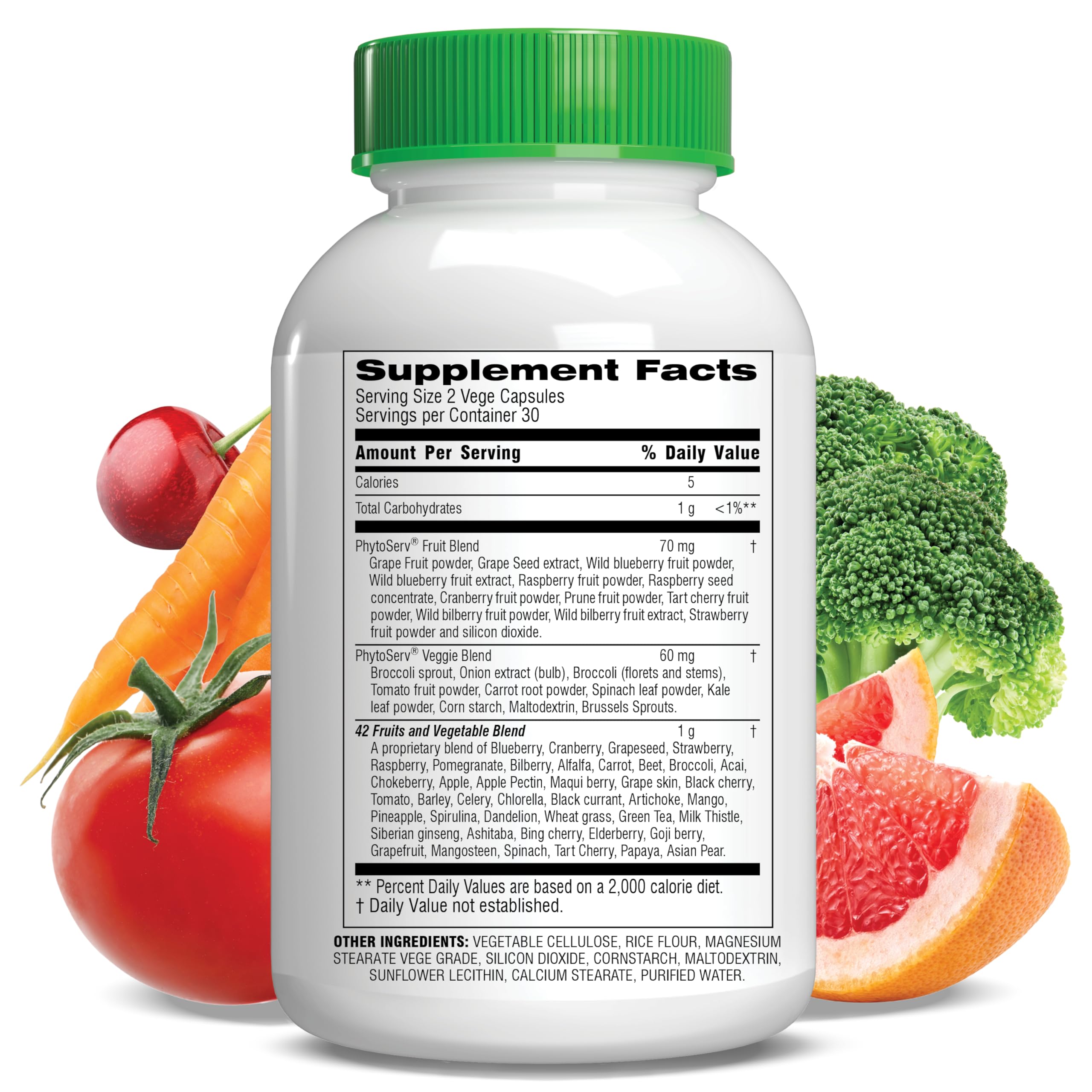 Botanic Choice Since 1910 - Mega Fruits & Veggies Blend - 42 Fruits and Vegetables - 2 Caps Daily - 60 Count Supplement Botanic Choice buy supplements canada