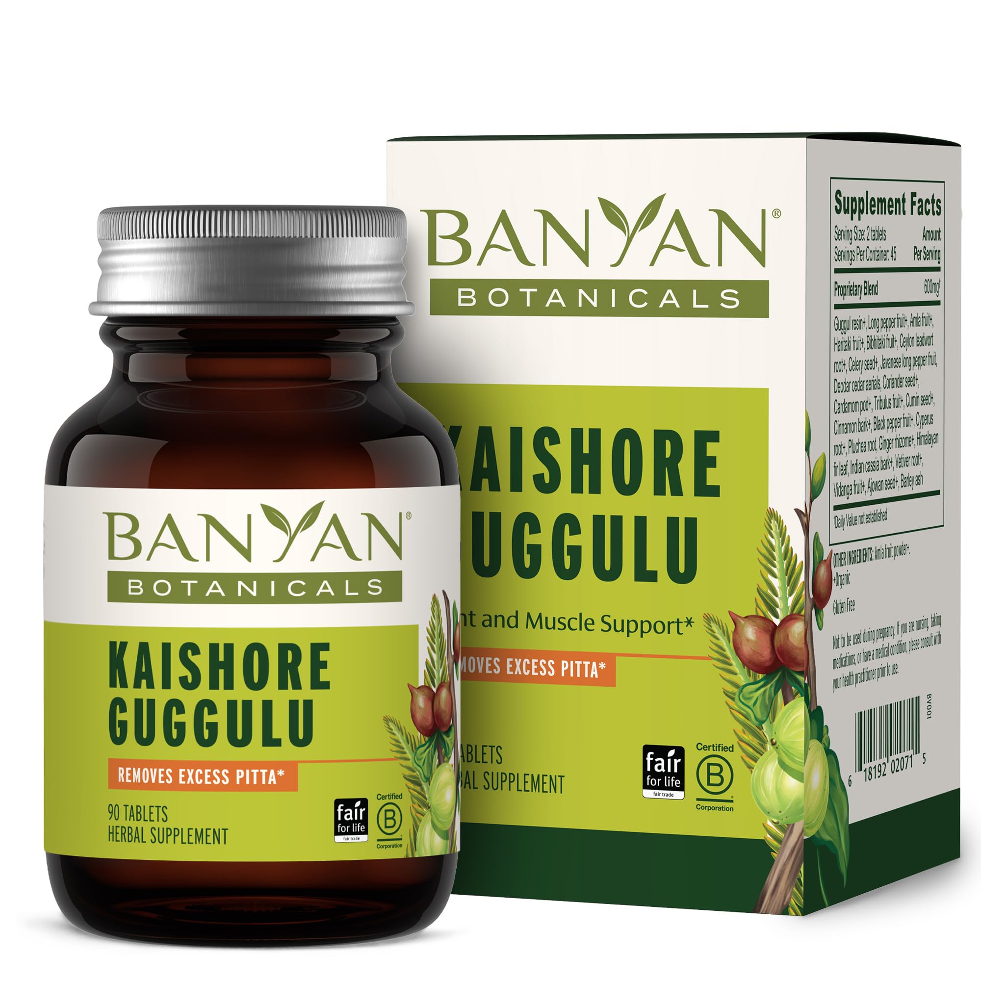 Banyan Botanicals Kaishore Guggulu – Organic Joint Support Supplement – Traditional Blend that Supports Healthy Joints, Muscles, and Connective Tissue* – 90 tablets – Non-GMO Sustainably Sourced Vegan Banyan Botanicals buy supplements canada
