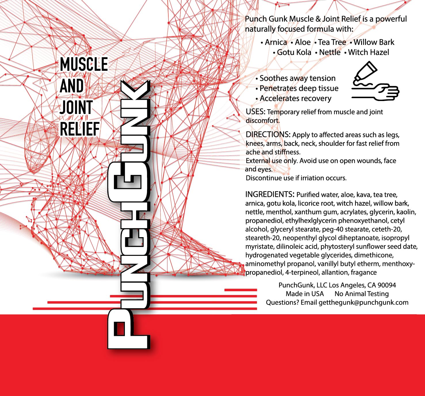 PunchGunk Muscle and Joint Relief Cream for Sore Muscles and Joints, Non Greasy, Naturally Advanced Lotion with Arnica, Aloe & Tea Tree 3.0oz PUNCHGUNK buy supplements canada