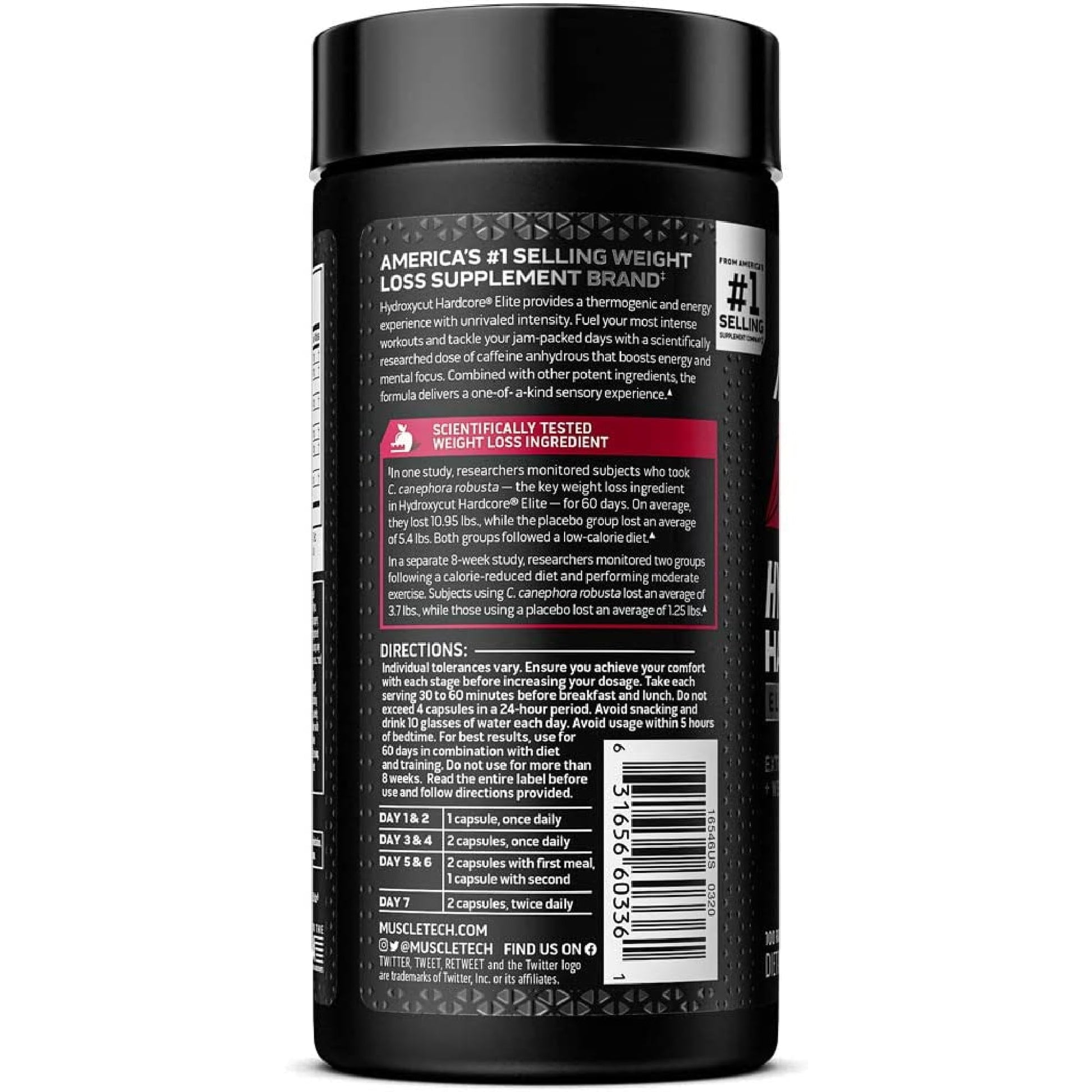 Hydroxycut Hardcore Elite - 100 Rapid-Release Thermo Caps - Energy & Focus - for Men & Women - 50 Servings (Pack of 2) Hydroxycut buy supplements canada
