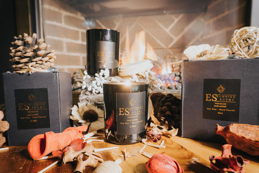Oud Wood | 10oz | Premium Candle | Scented Candle | Aromatherapy | Essential Fragrance Oils Elusive Scent buy supplements canada