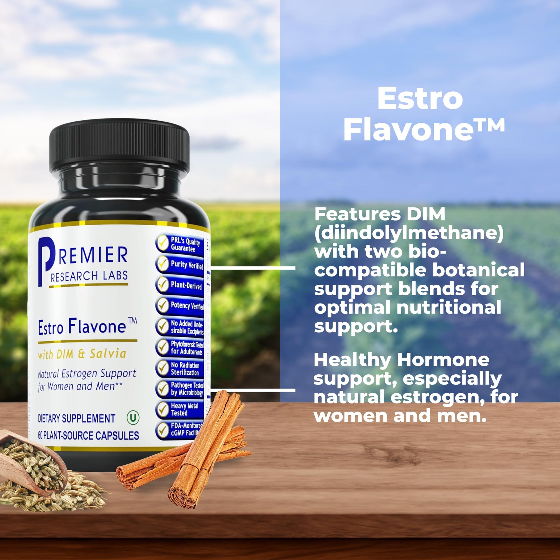 Premier Research Labs Estro Flavone - DIM Supplement, DIM Complex, DIM for Men & Women, Diindolylmethane Estrogen Support, Hormone Balance Support - 60 Vegetarian Capsules Premier Research Labs buy supplements canada