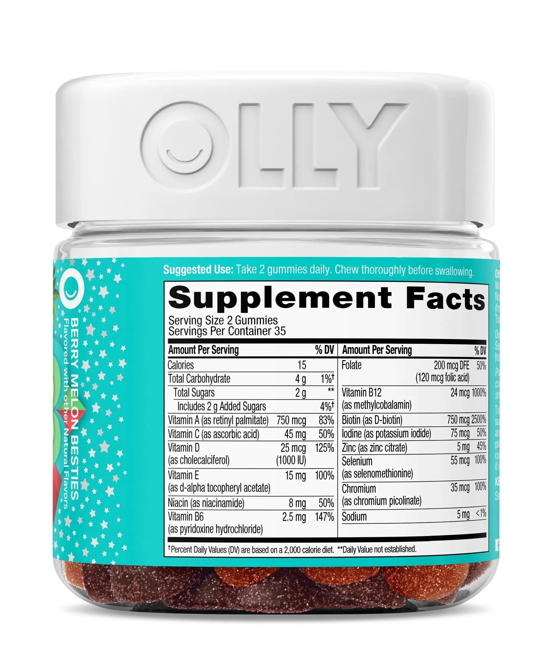 OLLY Teen Girl Multi Gummy, Healthy Skin and Immune Support, 15 Essential Vitamins, Biotin, Zinc, Calcium, Chewable Multivitamin OLLY buy supplements canada