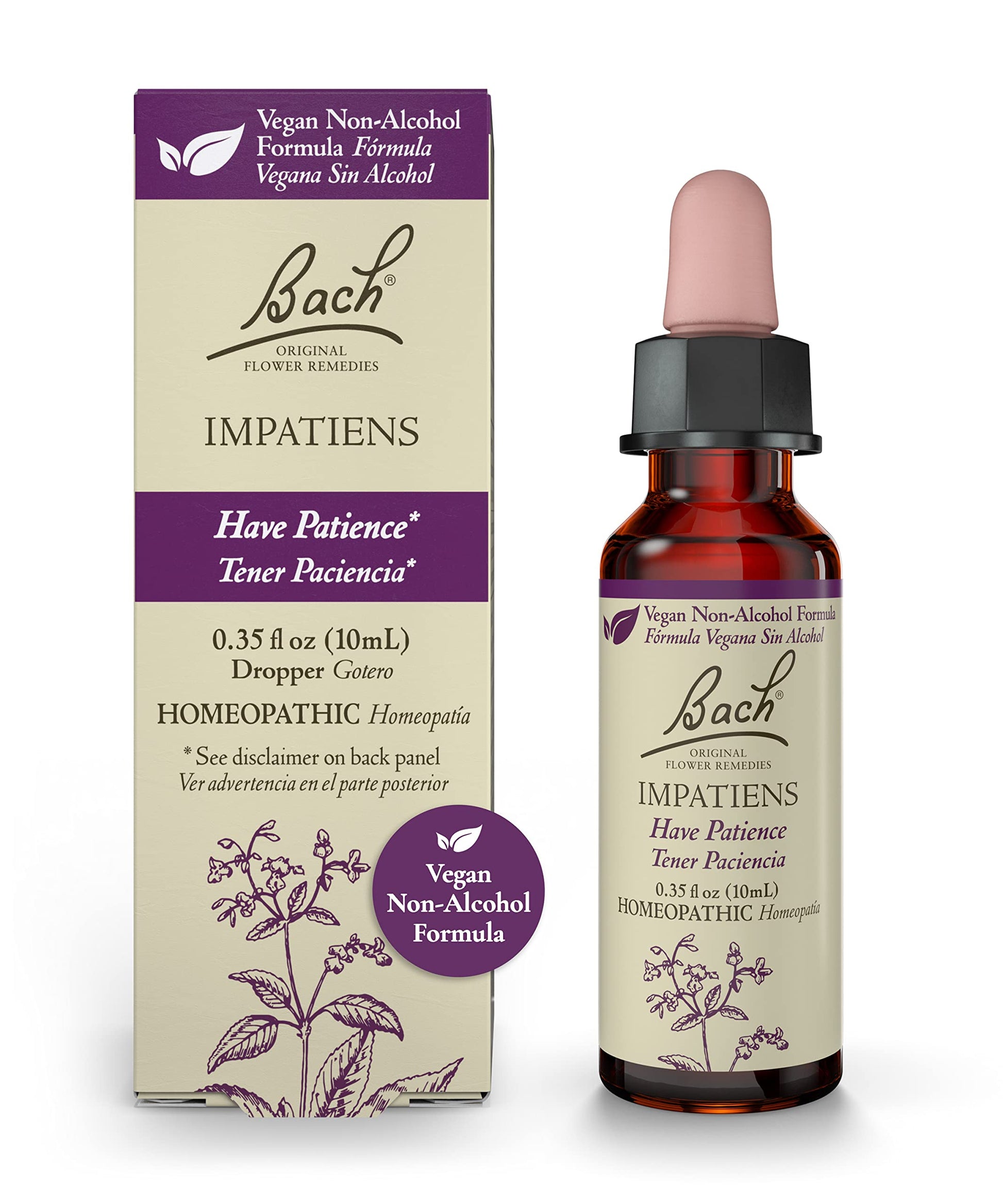 Bach Original Flower Remedies, Impatiens for Patience (Non-Alcohol Formula), Natural Homeopathic Bach buy supplements canada