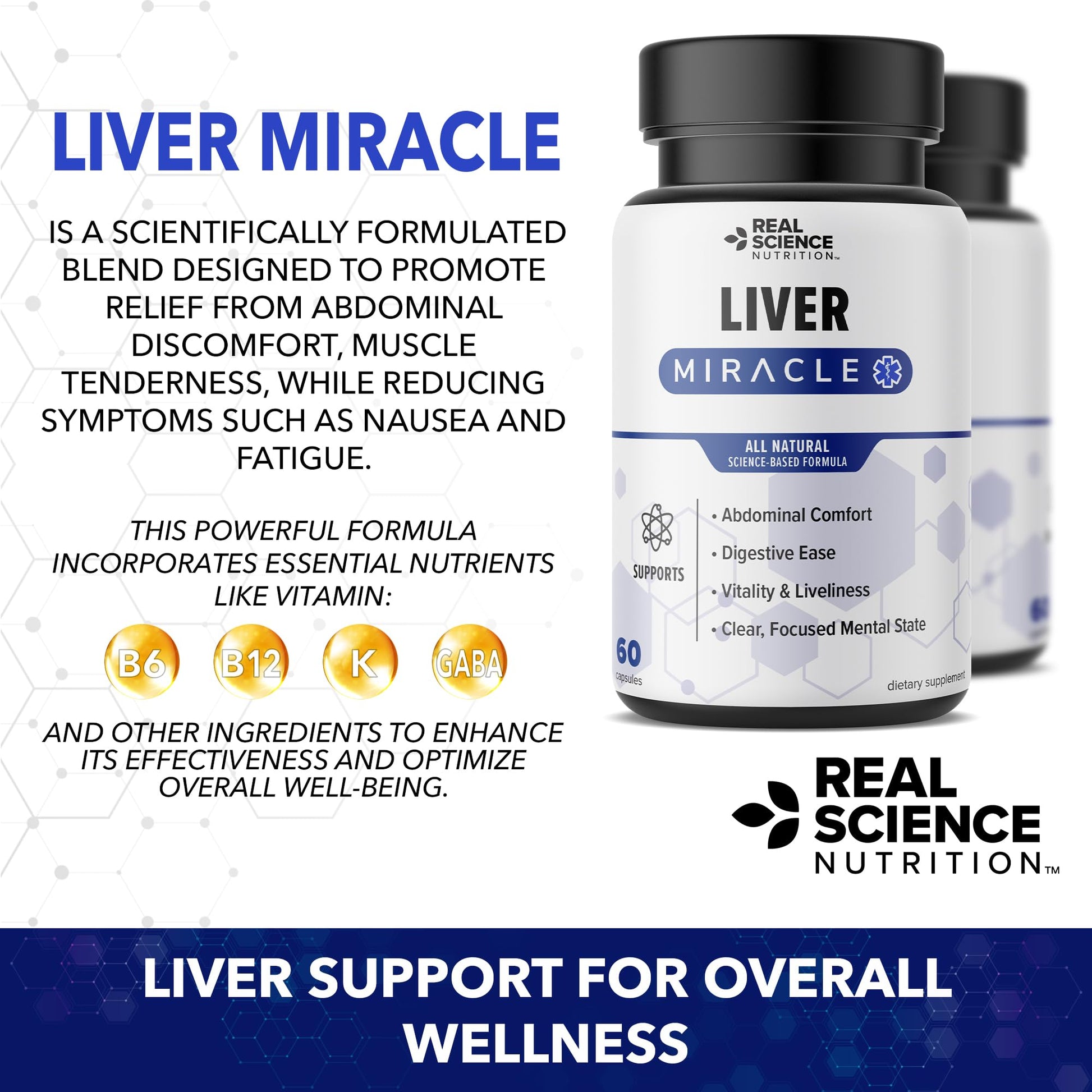 Real Science Nutrition Offers Liver Miracle, Alleviating Symptoms of Abdominal Discomfort, Boosting Energy Levels, Enhancing Mental Clarity, & Overall Vitality Real Science Nutrition buy supplements canada