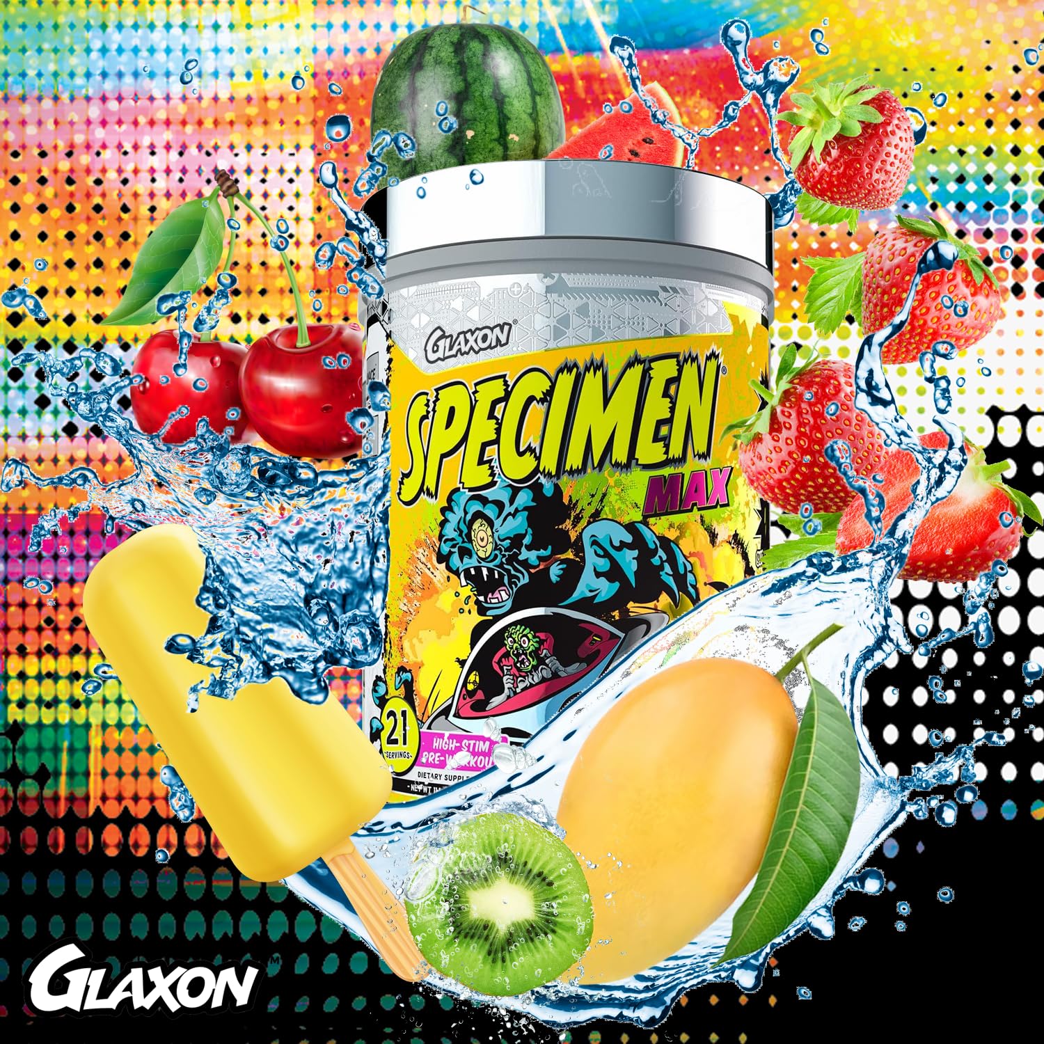 Glaxon Specimen Max High Stim Pre-Workout | 400mg Caffeine + 3200mg Beta Alanine Glaxon buy supplements canada
